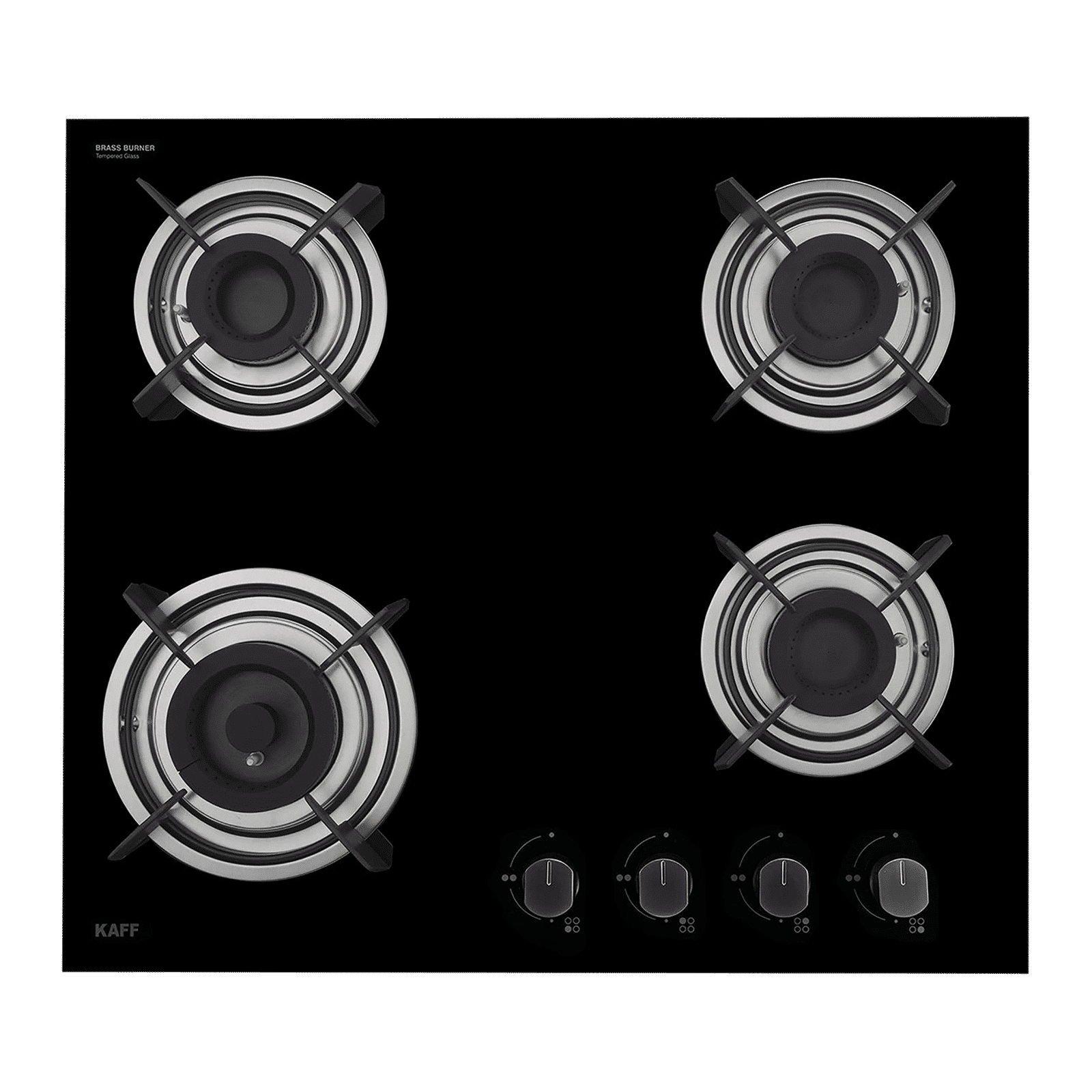 KAFF HBR 604 A Tempered Glass Top 4 Burner Automatic Electric Hob (Matte Enamelled Pan Support, Black)_5