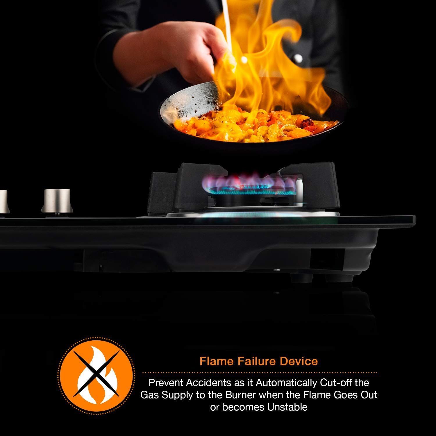 KAFF HBR 604 A Tempered Glass Top 4 Burner Automatic Electric Hob (Matte Enamelled Pan Support, Black)_7