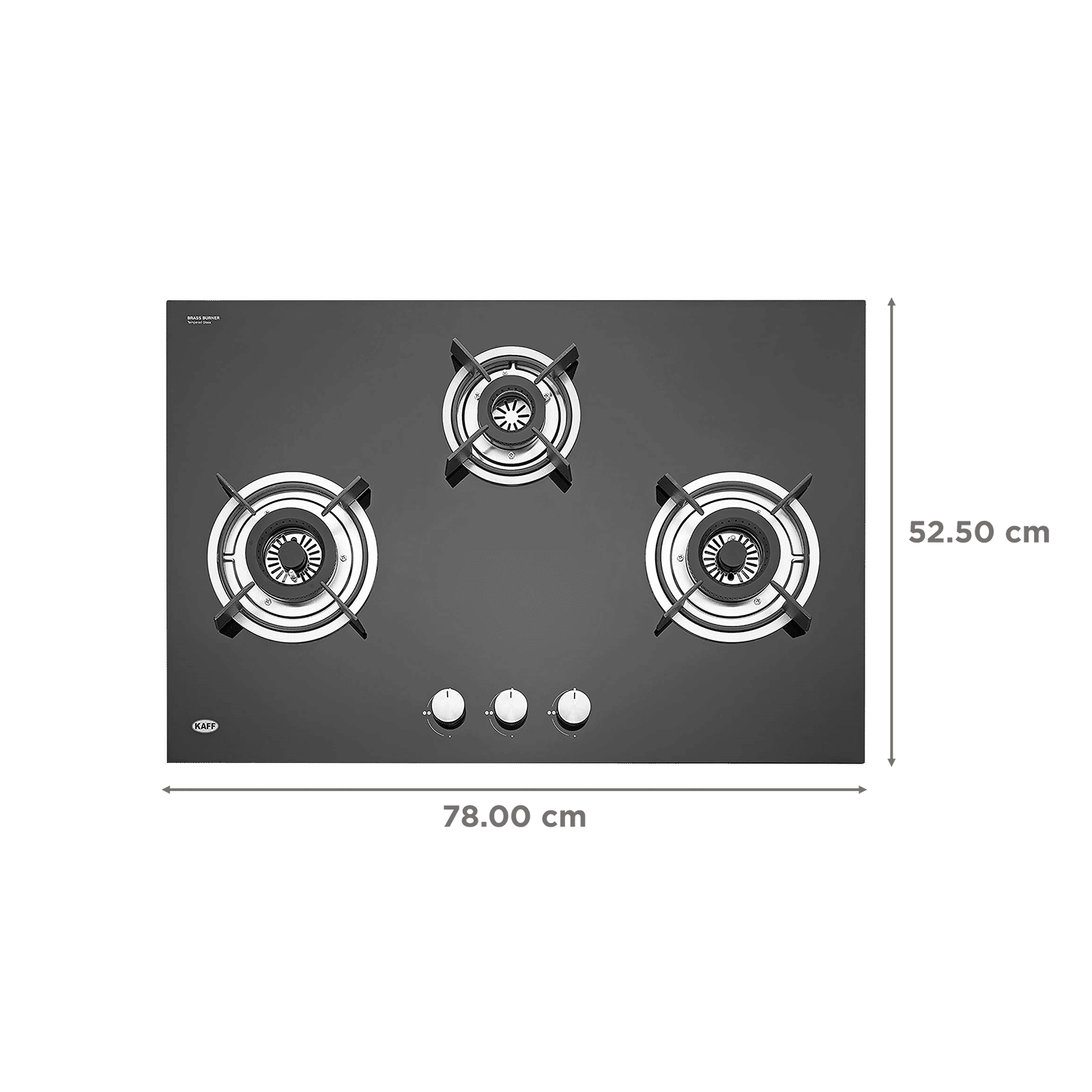 KAFF HBR 783 B Tempered Glass Top 3 Burner Automatic Electric Hob (Matte Enamelled Pan Support, Black)_2