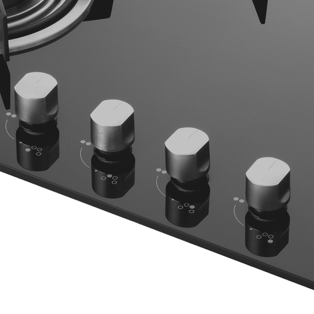 KAFF HBR 783 B Tempered Glass Top 3 Burner Automatic Electric Hob (Matte Enamelled Pan Support, Black)_5