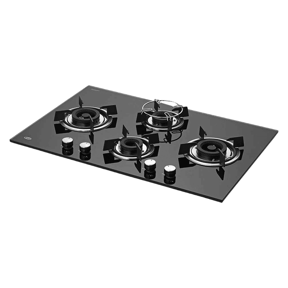 KAFF HBR 784 A Tempered Glass Top 4 Burner Automatic Electric Hob (Enamelled Matt Finish Grills, Black)_1