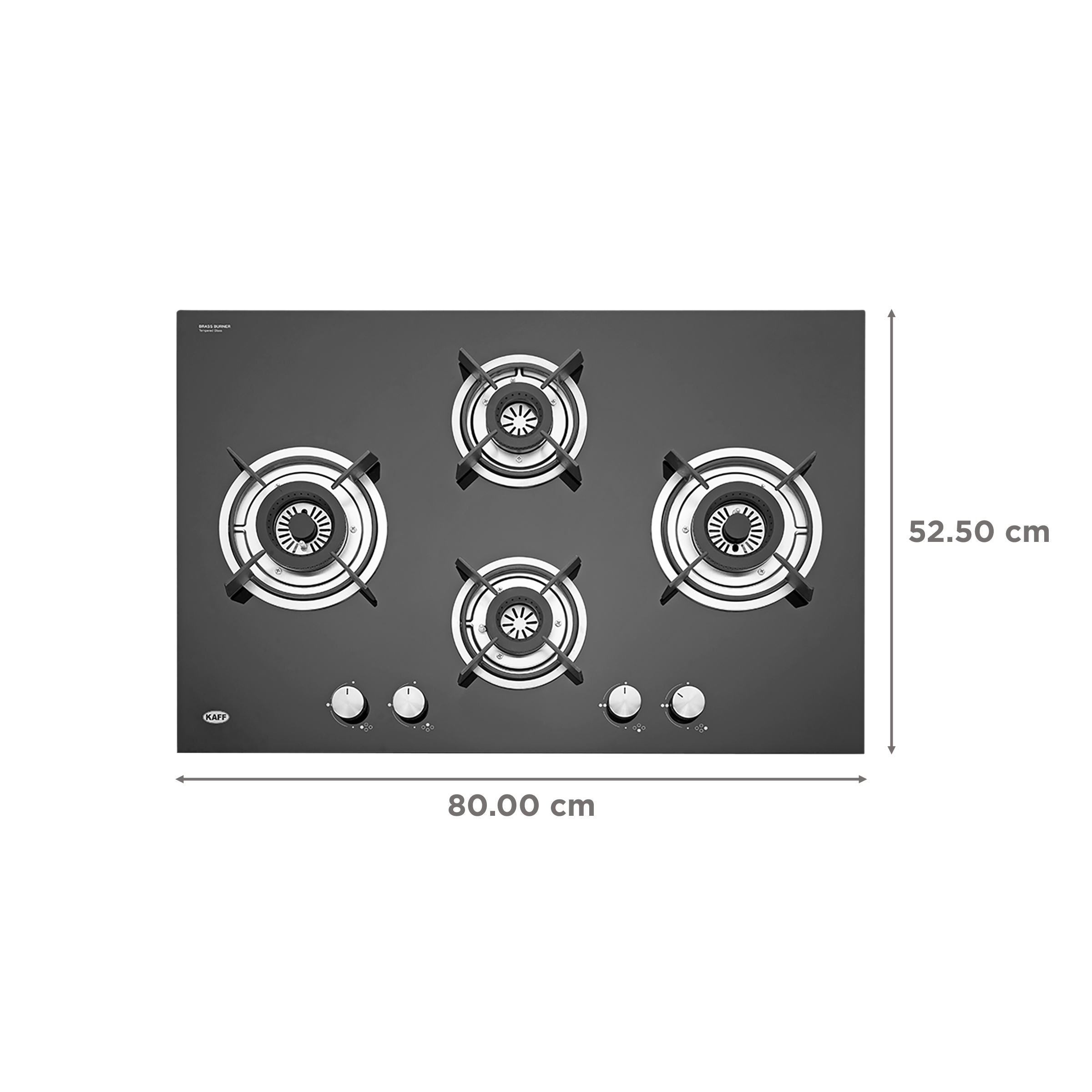KAFF HBR 784 A Tempered Glass Top 4 Burner Automatic Electric Hob (Enamelled Matt Finish Grills, Black)_2