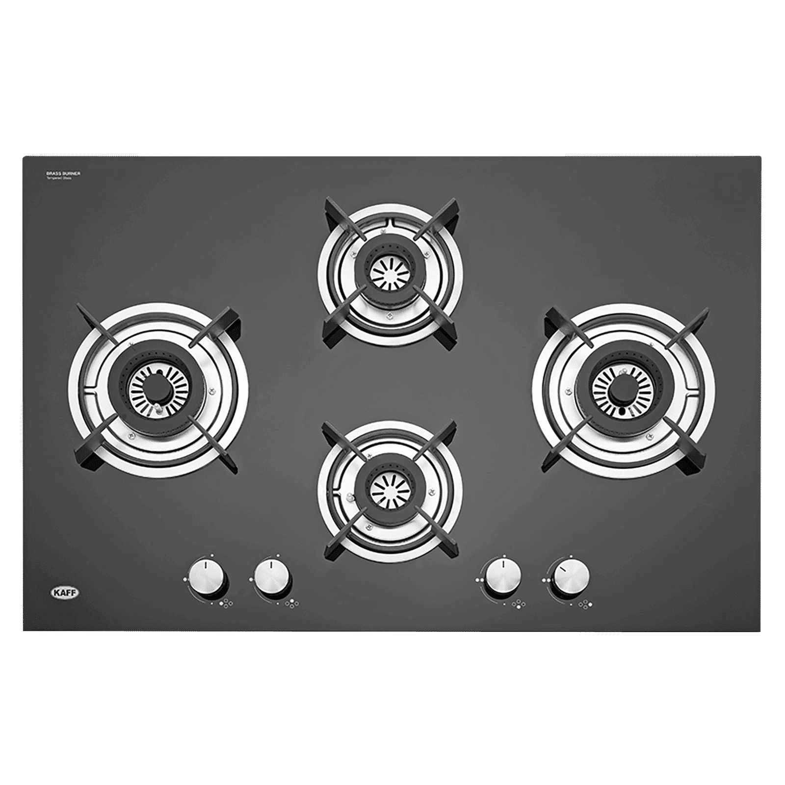 KAFF HBR 784 A Tempered Glass Top 4 Burner Automatic Electric Hob (Enamelled Matt Finish Grills, Black)_4