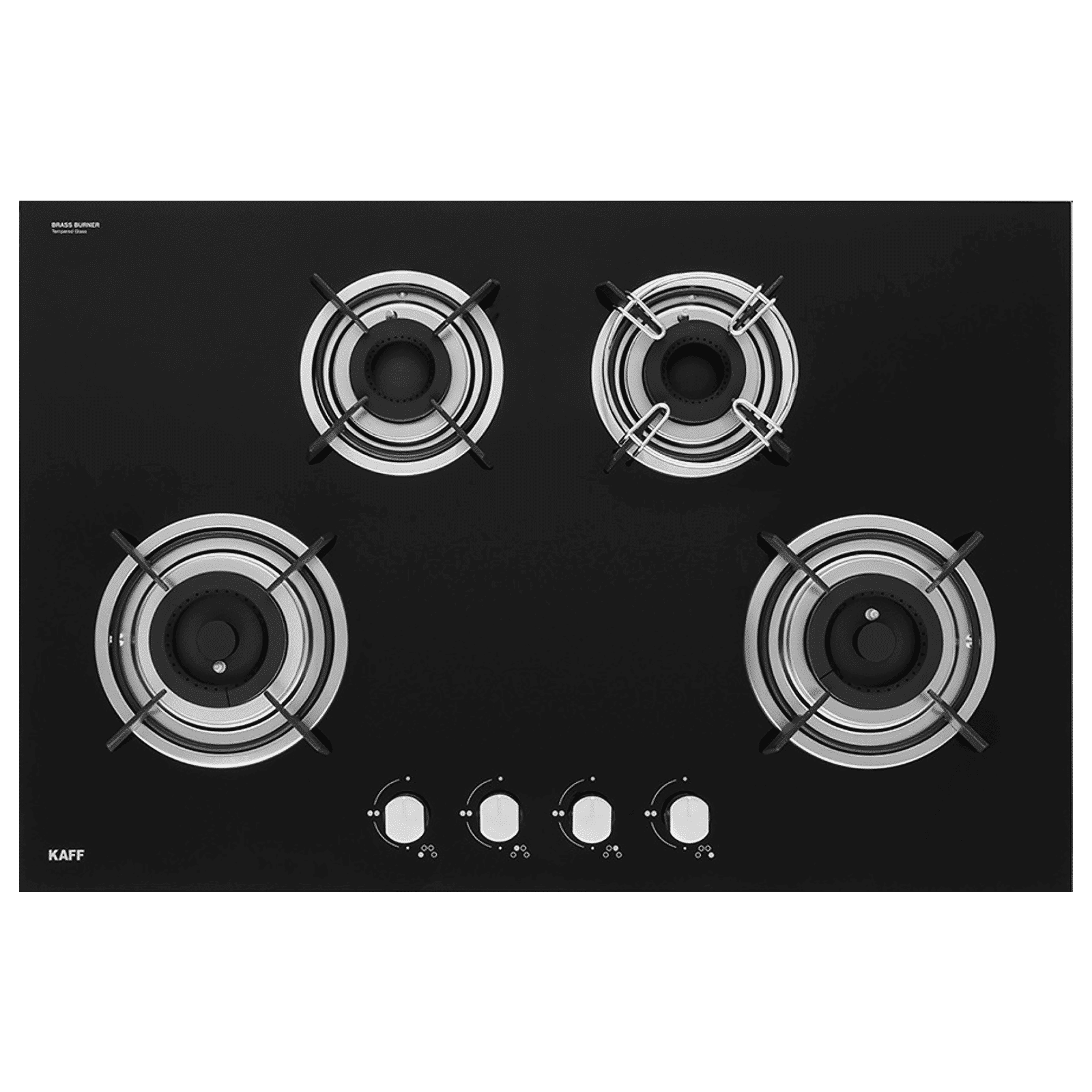 KAFF HBR 804 A Tempered Glass Top 4 Burner Automatic Electric Hob (Enamelled Matt Finish Grills, Black)_1