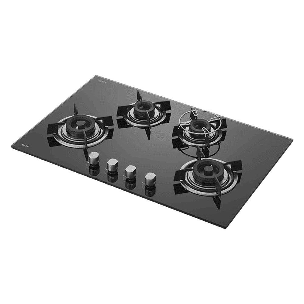 KAFF HBR 804 A Tempered Glass Top 4 Burner Automatic Electric Hob (Enamelled Matt Finish Grills, Black)_16