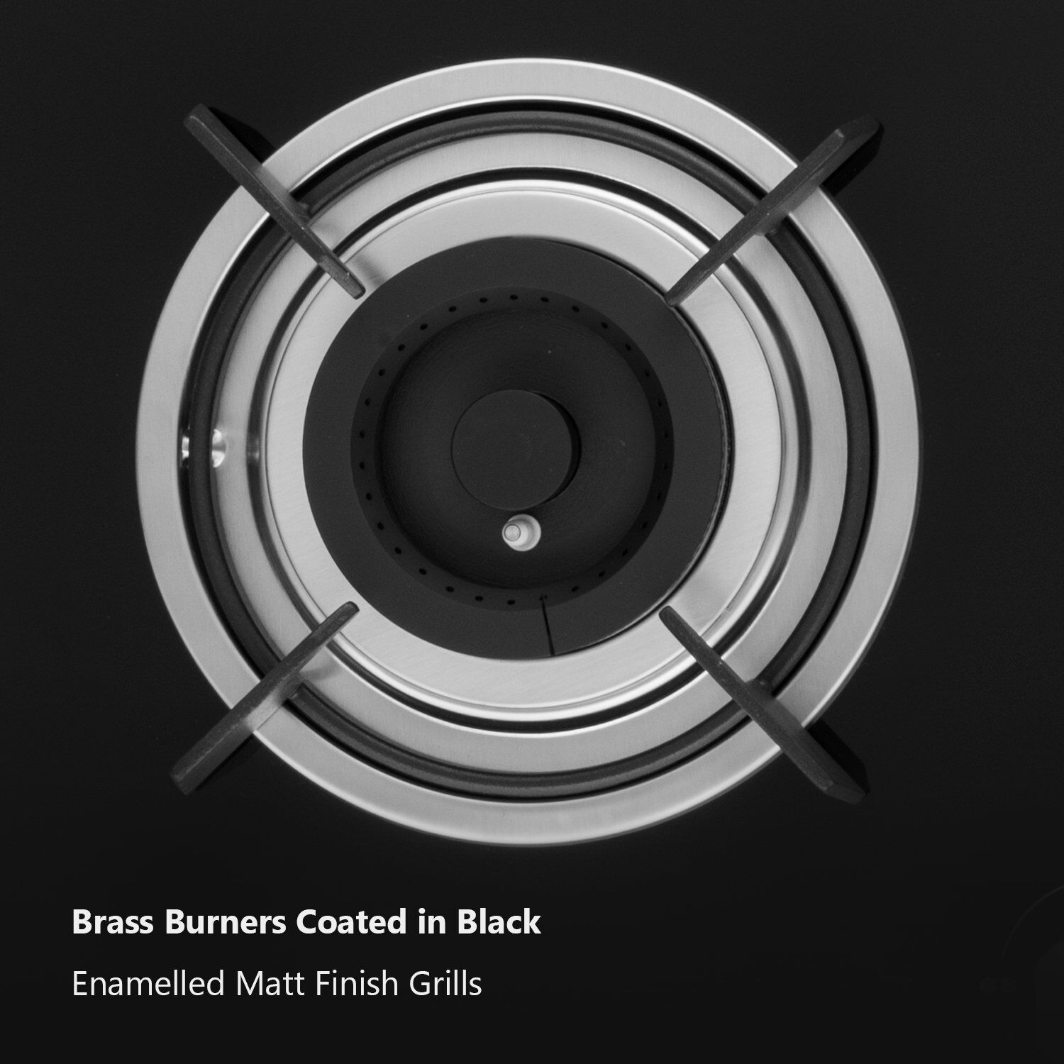 KAFF HBR 804 A Tempered Glass Top 4 Burner Automatic Electric Hob (Enamelled Matt Finish Grills, Black)_7