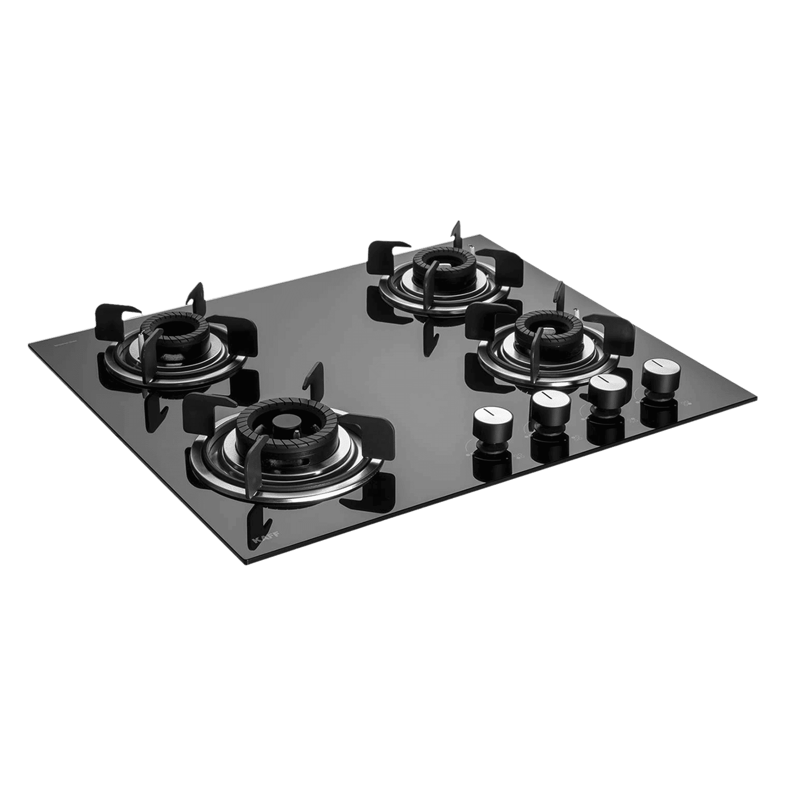 KAFF Crista Tempered Glass Top 4 Burner Automatic Hob (Matte Enamelled Pan Support, Black)_13