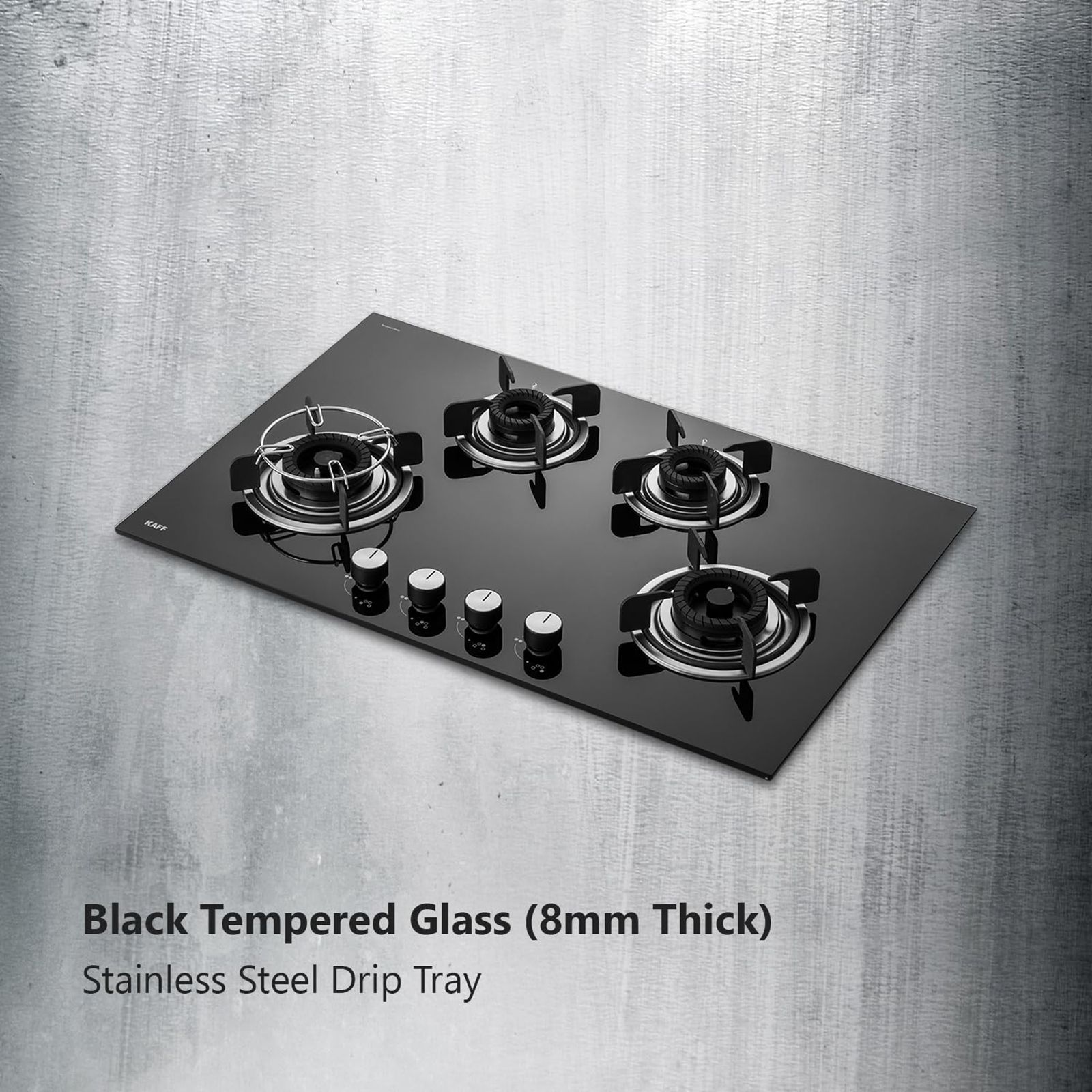 KAFF Crista Tempered Glass Top 4 Burner Automatic Electric Hob (Matte Enamelled Pan Support, Black)_20