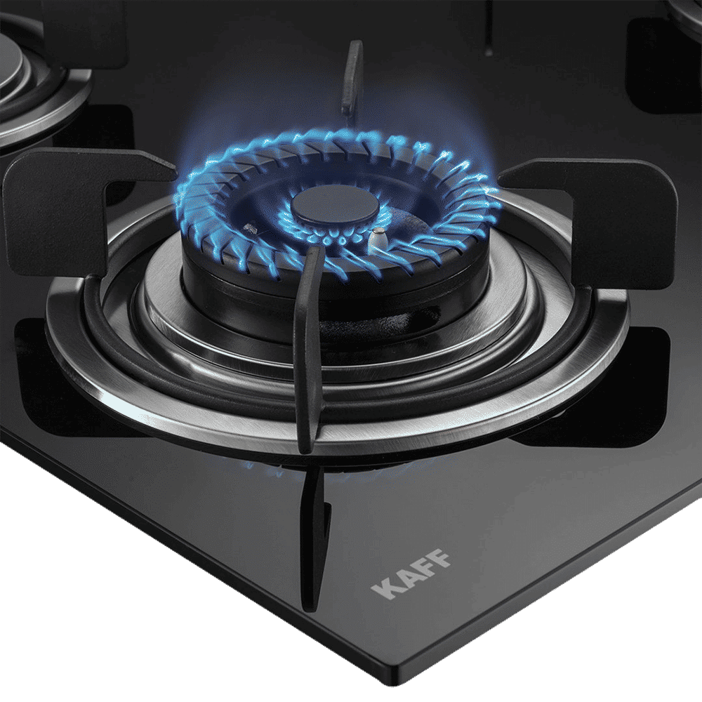 KAFF Crista Tempered Glass Top 4 Burner Automatic Electric Hob (Matte Enamelled Pan Support, Black)_10