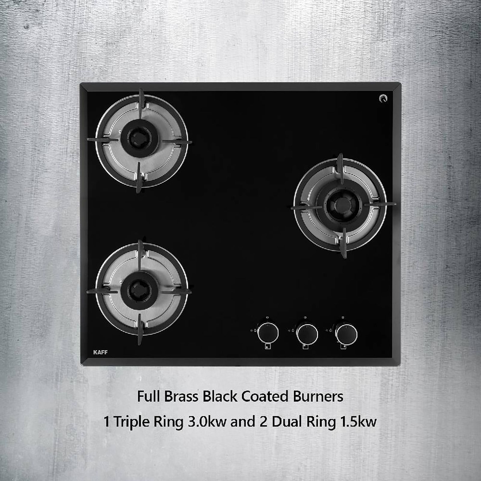 KAFF FBB 603 Tempered Glass Top 3 Burner Automatic Electric Hob (Enamelled Matt Finish Grills, Black)_14