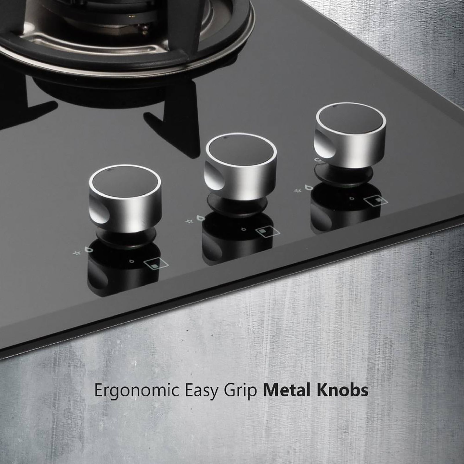 KAFF FBB 603 Tempered Glass Top 3 Burner Automatic Electric Hob (Enamelled Matt Finish Grills, Black)_15