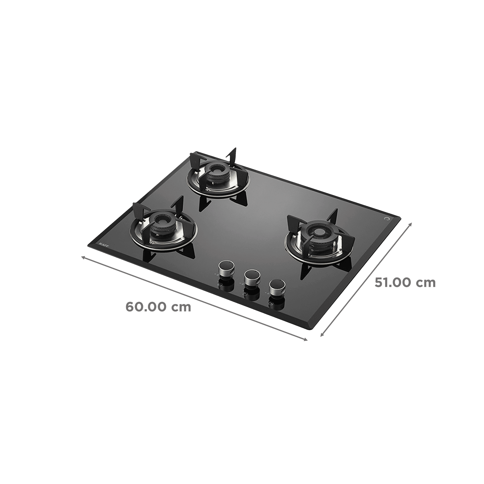 KAFF FBB 603 Tempered Glass Top 3 Burner Automatic Electric Hob (Enamelled Matt Finish Grills, Black)_2
