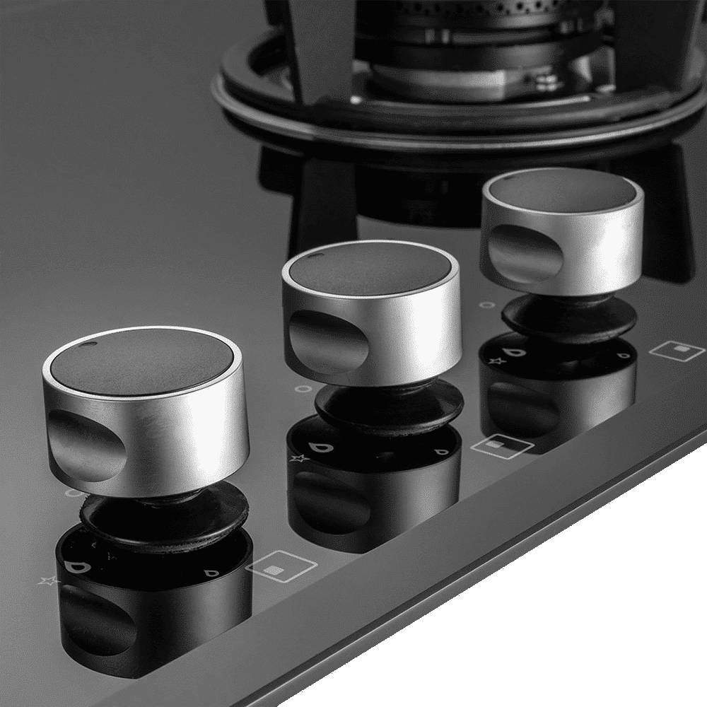 KAFF FBB 603 Tempered Glass Top 3 Burner Automatic Electric Hob (Enamelled Matt Finish Grills, Black)_5