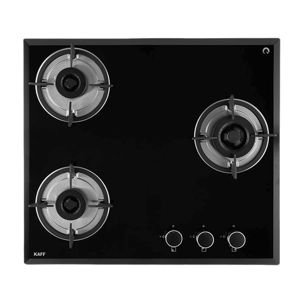 KAFF FBB 603 Tempered Glass Top 3 Burner Automatic Electric Hob (Enamelled Matt Finish Grills, Black)_6