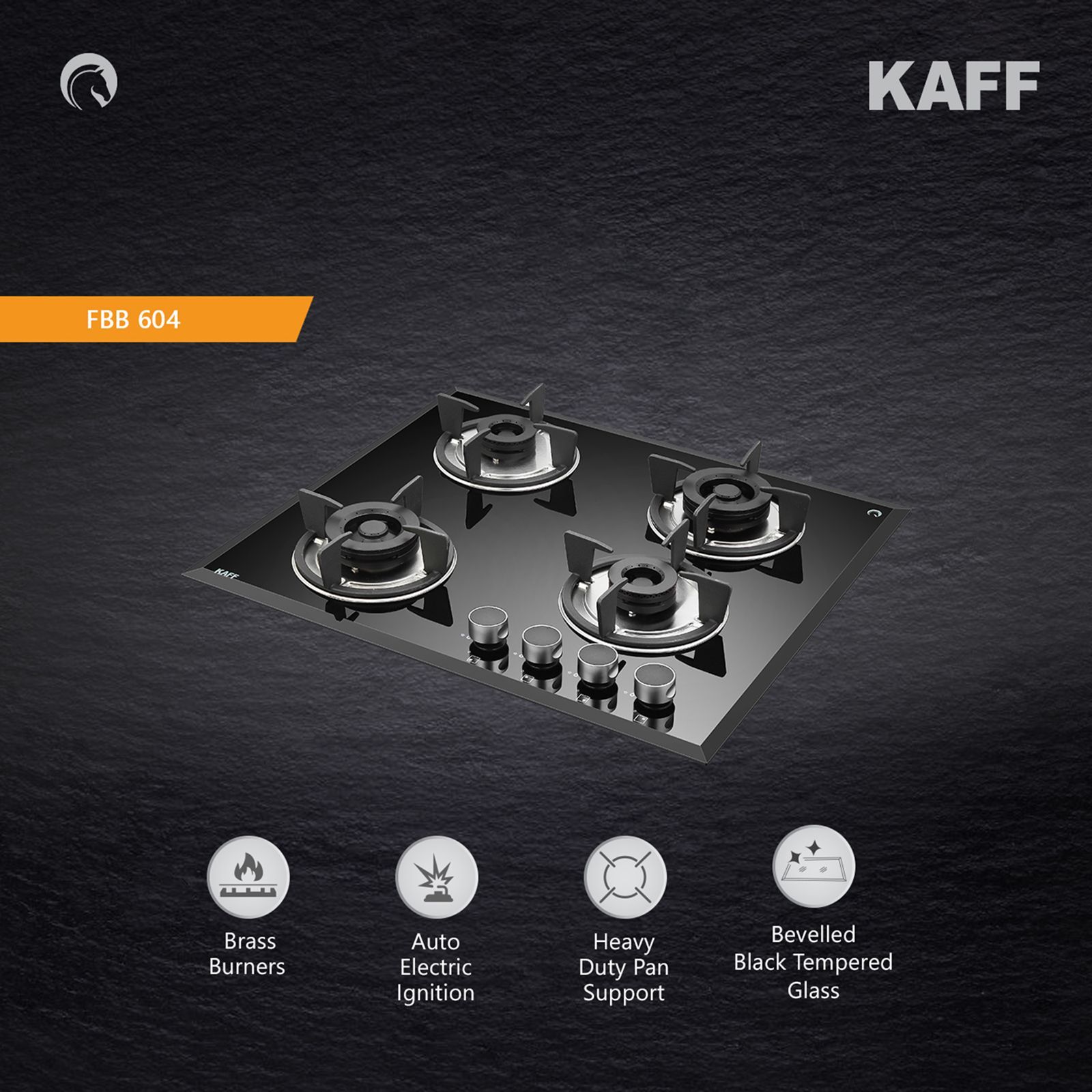 KAFF FBB 604 Tempered Glass Top 4 Burner Automatic Electric Hob (Enamelled Matt Finish Grills, Black)_18