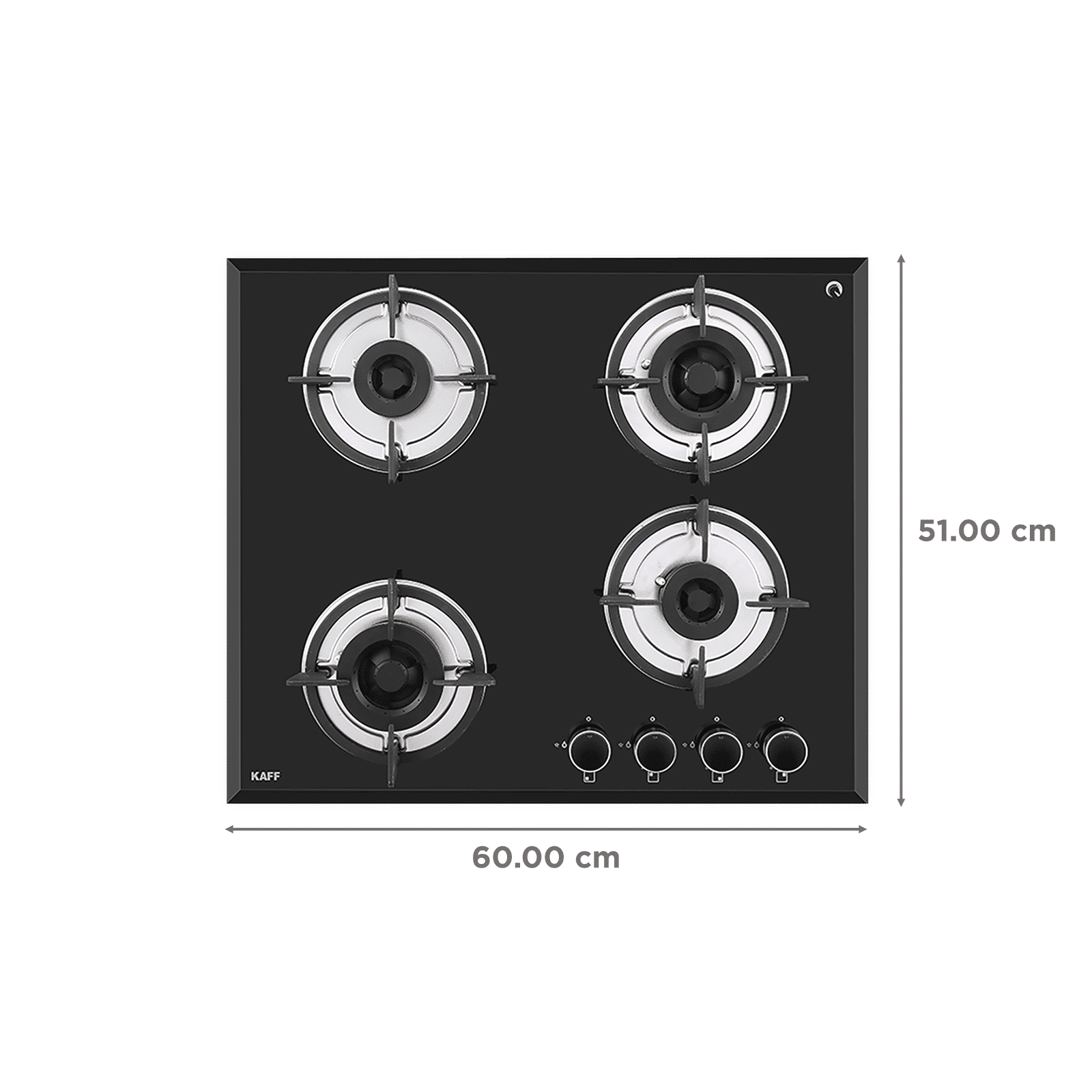 KAFF FBB 604 Tempered Glass Top 4 Burner Automatic Electric Hob (Enamelled Matt Finish Grills, Black)_2