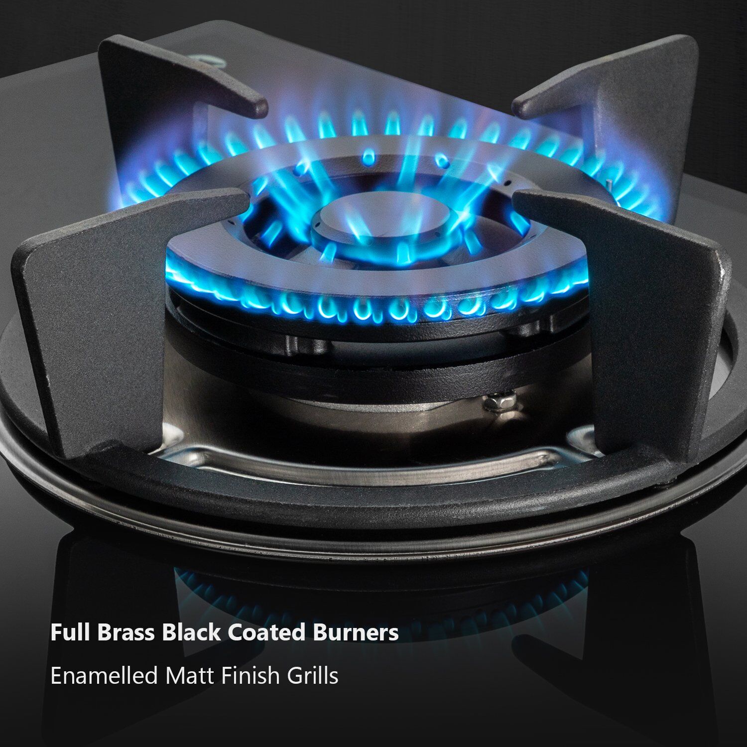 KAFF FBB 604 Tempered Glass Top 4 Burner Automatic Electric Hob (Enamelled Matt Finish Grills, Black)_8