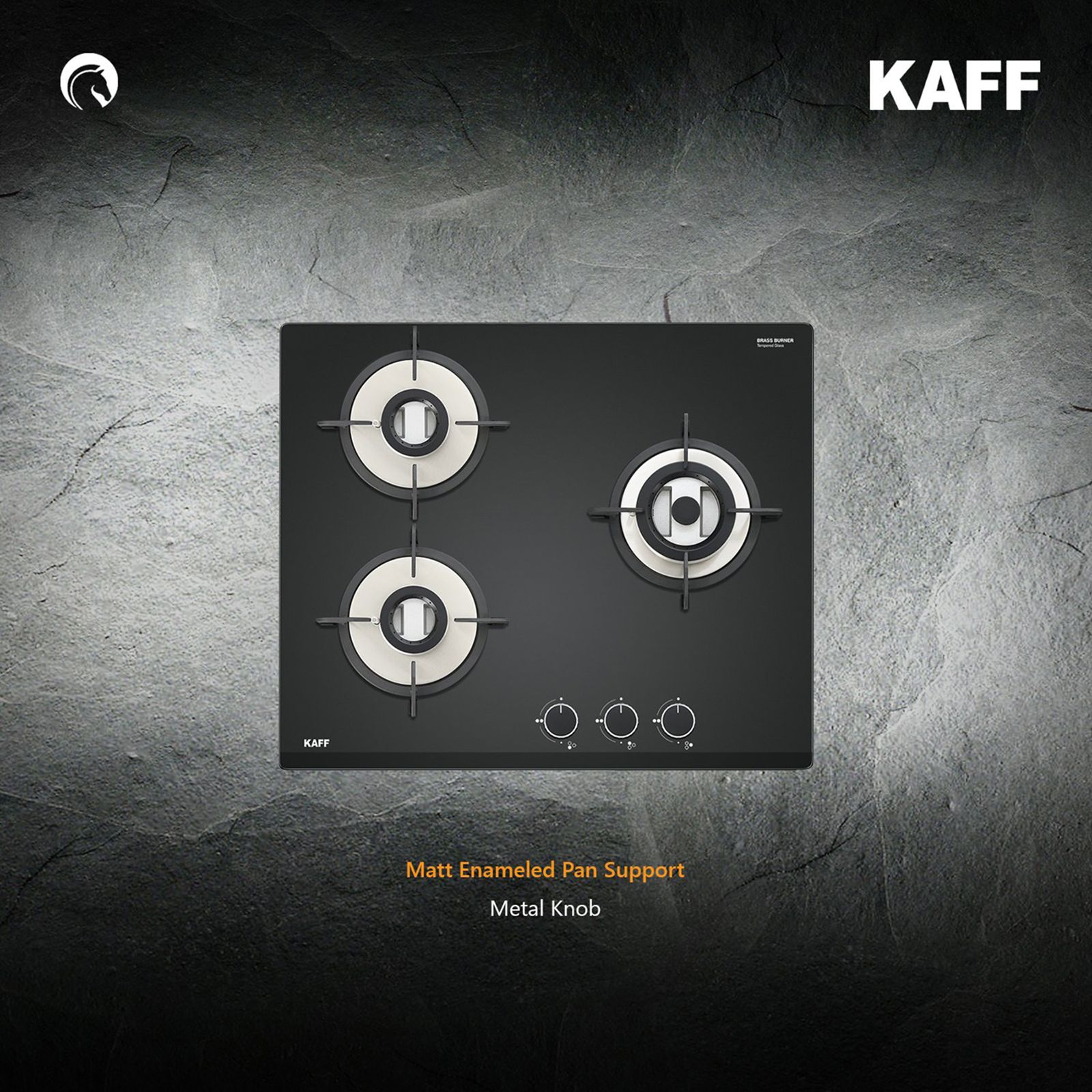 KAFF VRH 603 Tempered Glass Top 3 Burner Automatic Hob (Matte Enamelled Pan Support, Black)_9