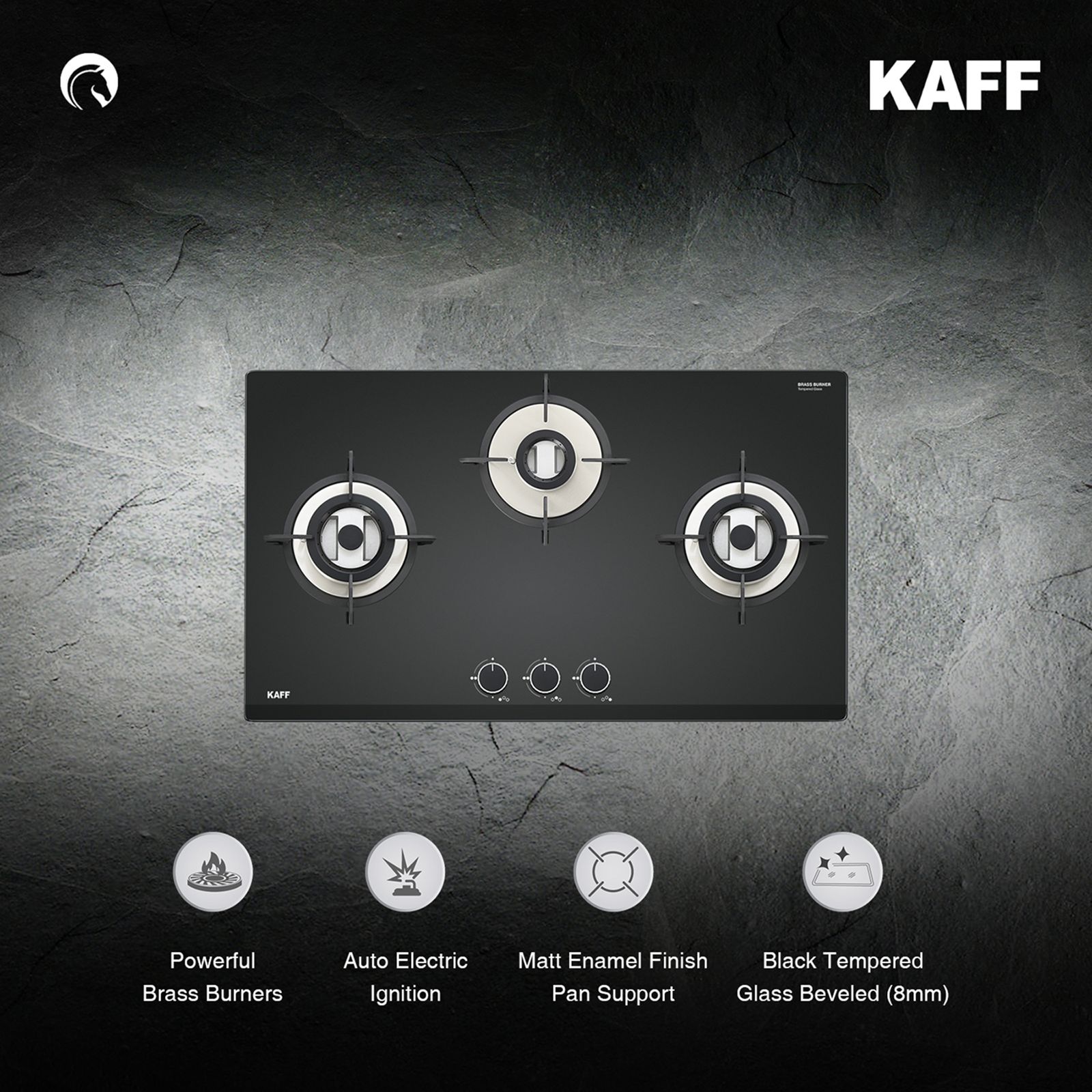 KAFF VRH 783 Tempered Glass Top 3 Burner Automatic Hob (Matte Enamelled Pan Support, Black) KAFF VRH 783 Tempered Glass Top 3 Burner Automatic Hob (Matte Enamelled Pan Support, Black)_17
