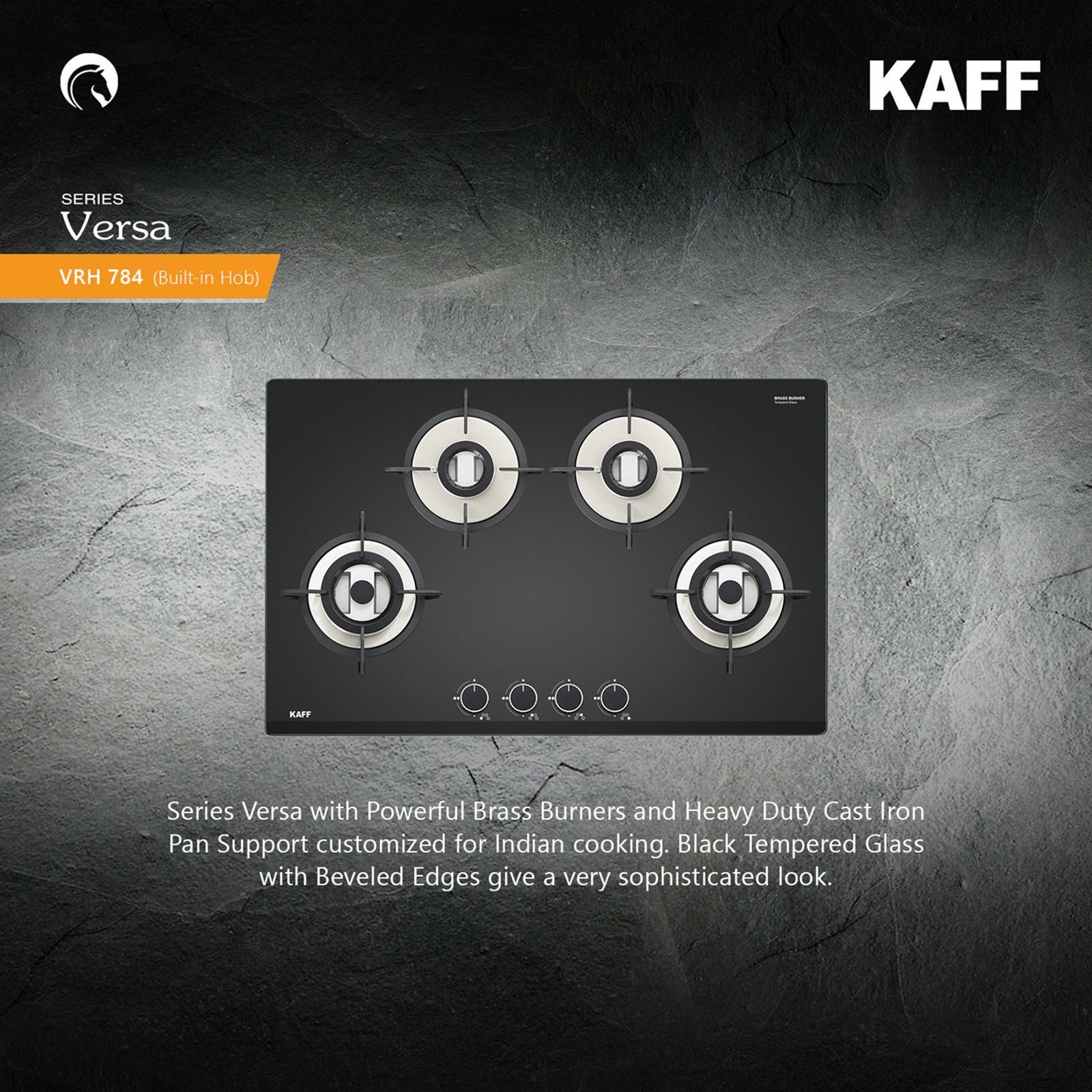 KAFF VRH 784 Tempered Glass Top 4 Burner Automatic Electric Hob (Matte Enamelled Pan Support, Black)_10