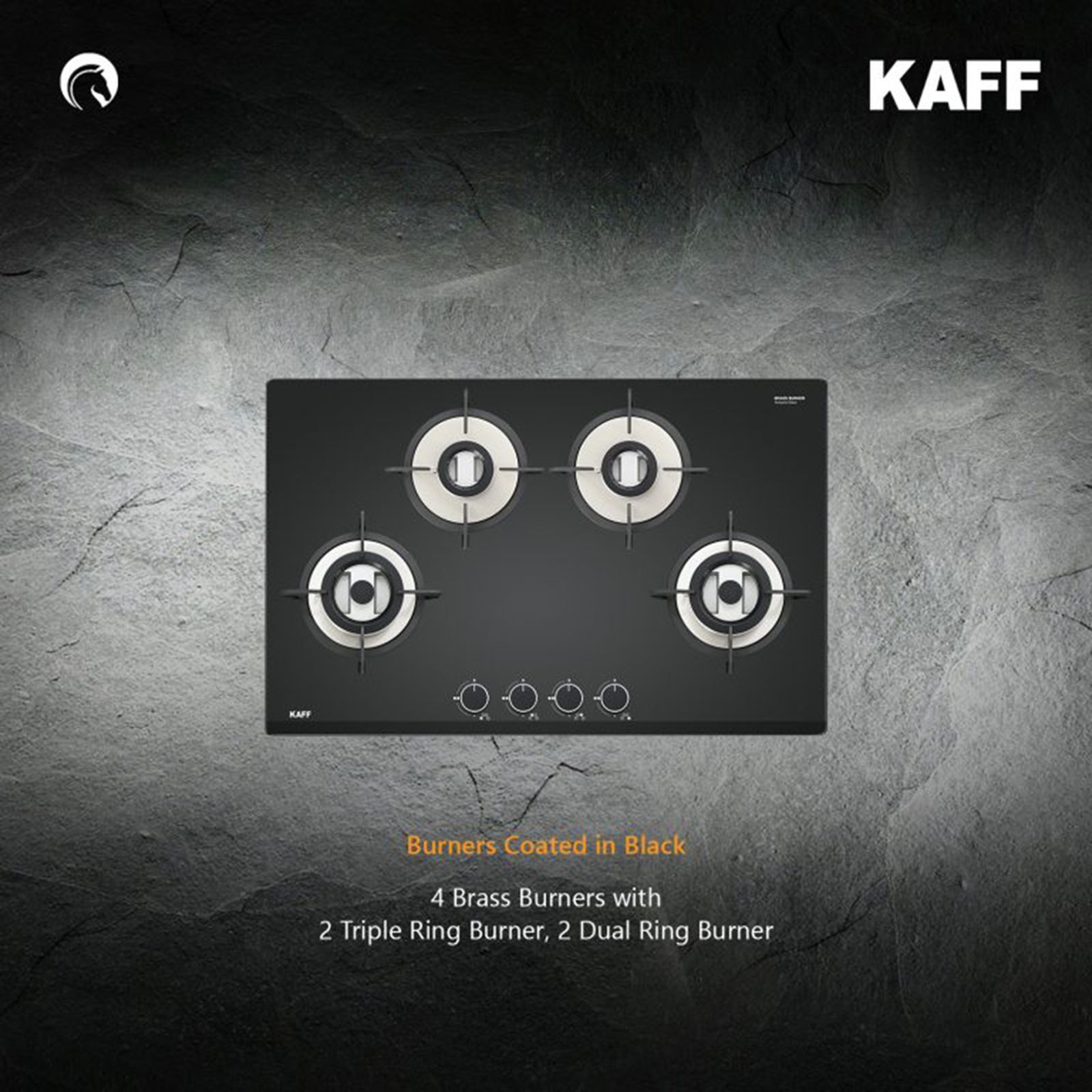KAFF VRH 784 Tempered Glass Top 4 Burner Automatic Electric Hob (Matte Enamelled Pan Support, Black)_12