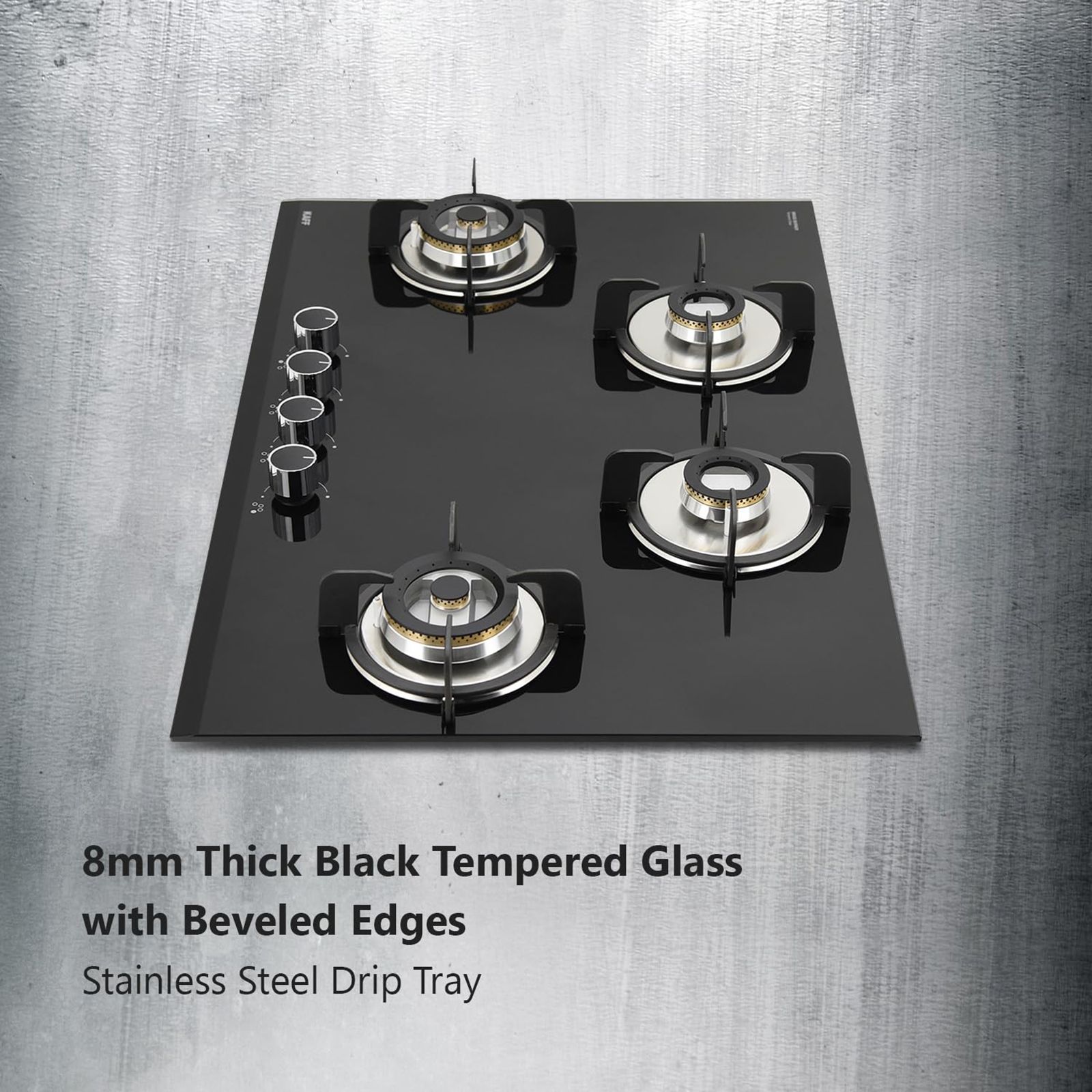 KAFF VRH 784 Tempered Glass Top 4 Burner Automatic Electric Hob (Matte Enamelled Pan Support, Black)_15