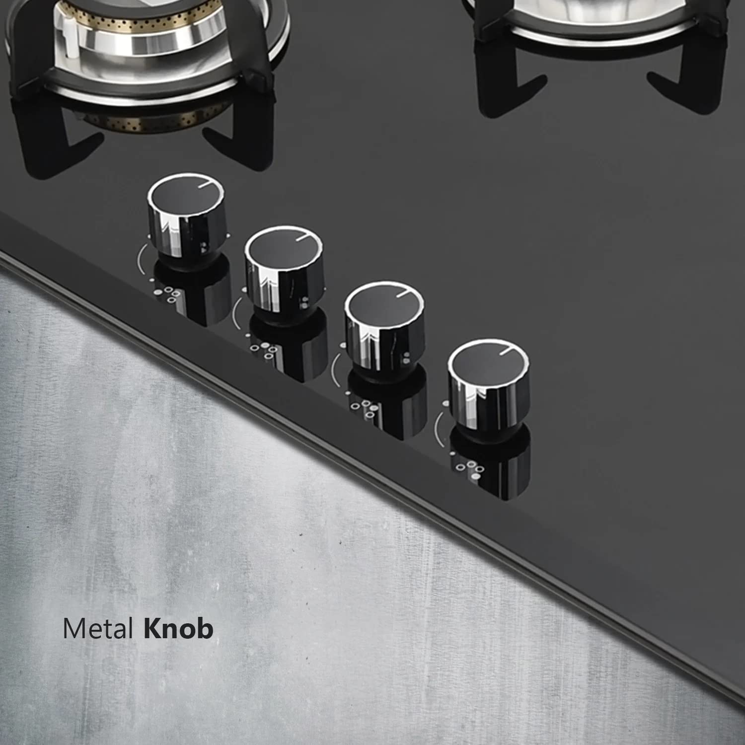 KAFF VRH 784 Tempered Glass Top 4 Burner Automatic Electric Hob (Matte Enamelled Pan Support, Black)_7