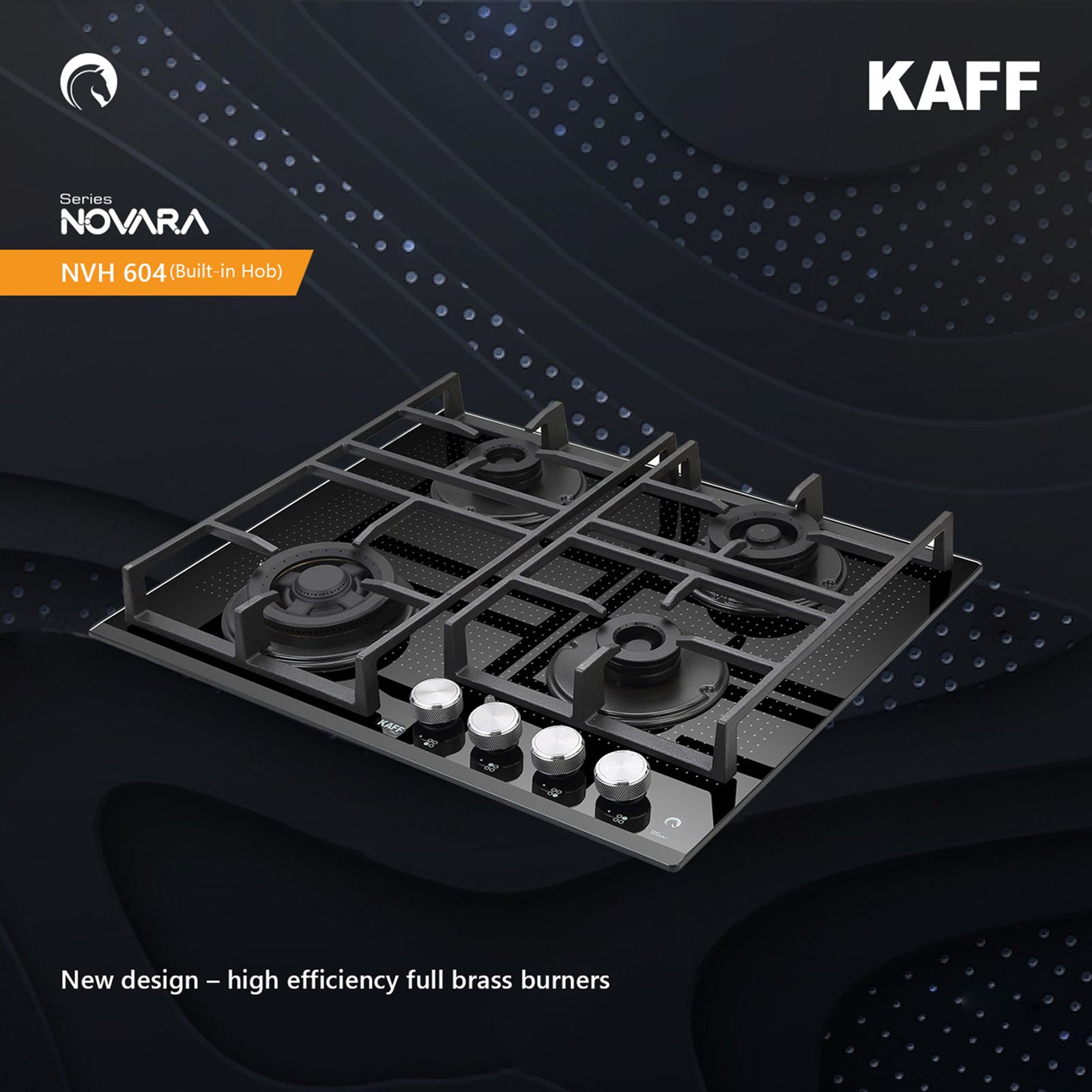 KAFF Novara Tempered Glass Top 4 Burner Automatic Electric Hob (Heavy Duty Cast Iron Pan Support, Black)_11