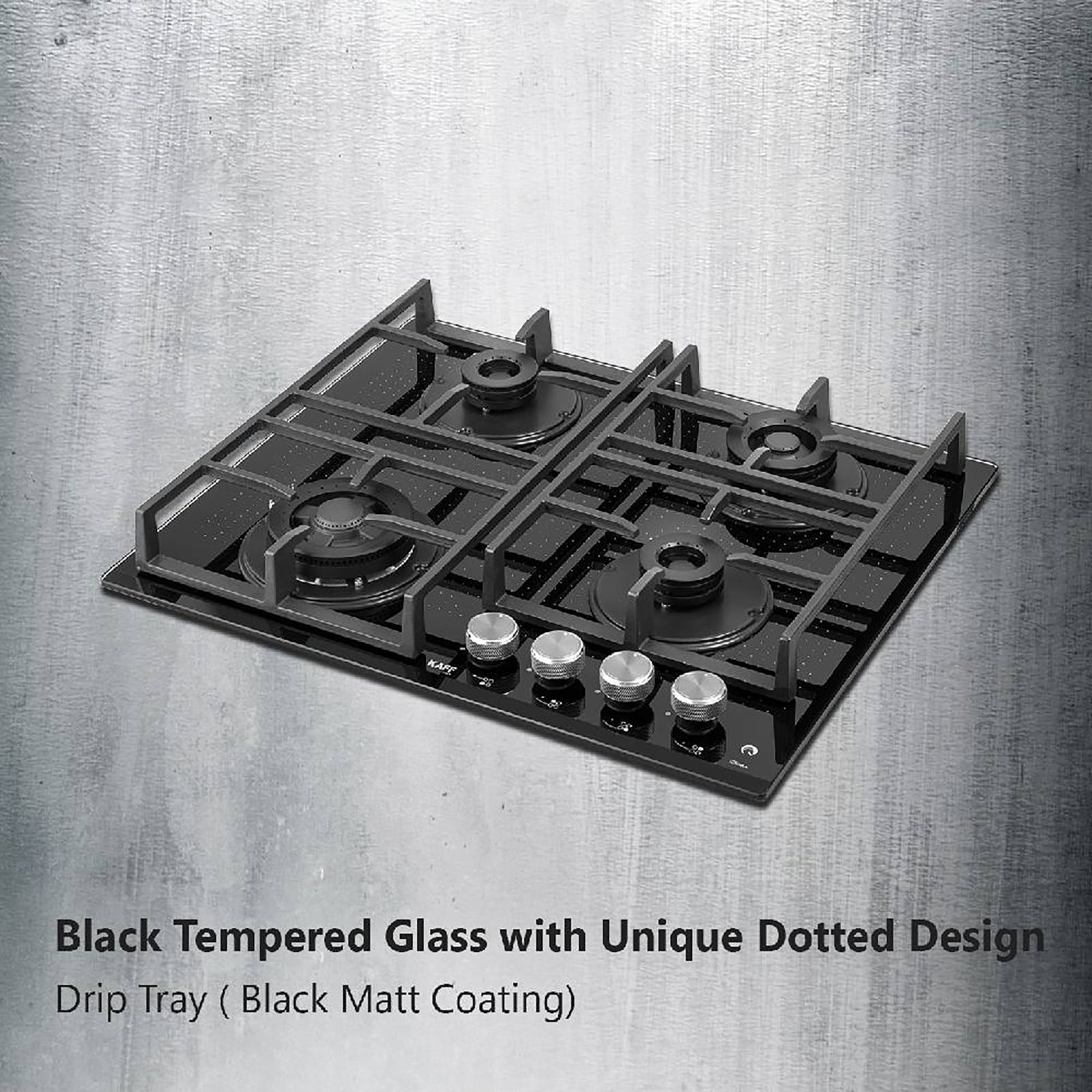 KAFF Novara Tempered Glass Top 4 Burner Automatic Electric Hob (Heavy Duty Cast Iron Pan Support, Black)_16