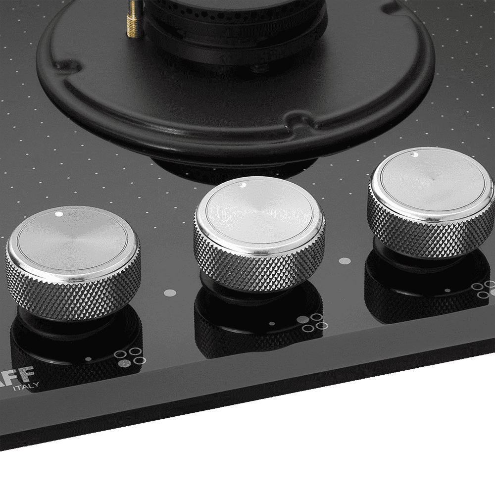 KAFF Novara Tempered Glass Top 4 Burner Automatic Electric Hob (Heavy Duty Cast Iron Pan Support, Black)_4