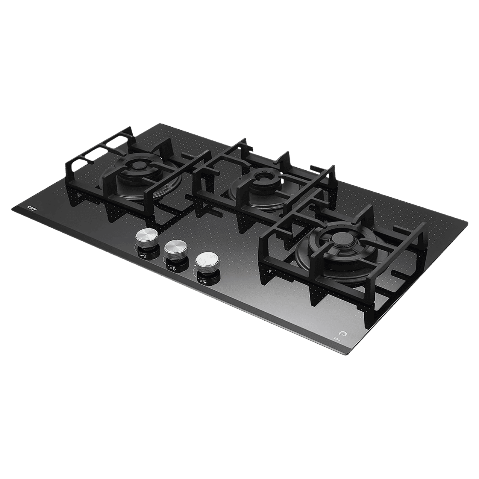 KAFF Milano-X Tempered Glass Top 3 Burner Automatic Electric Hob (Heavy Duty Cast Iron Pan Support, Black) KAFF Milano-X Tempered Glass Top 3 Burner Automatic Electric Hob (Heavy Duty Cast Iron Pan Support, Black)_1