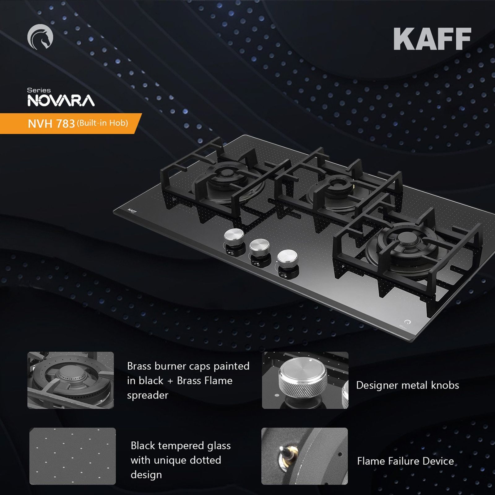 KAFF Milano-X Tempered Glass Top 3 Burner Automatic Electric Hob (Heavy Duty Cast Iron Pan Support, Black) KAFF Milano-X Tempered Glass Top 3 Burner Automatic Electric Hob (Heavy Duty Cast Iron Pan Support, Black)_18