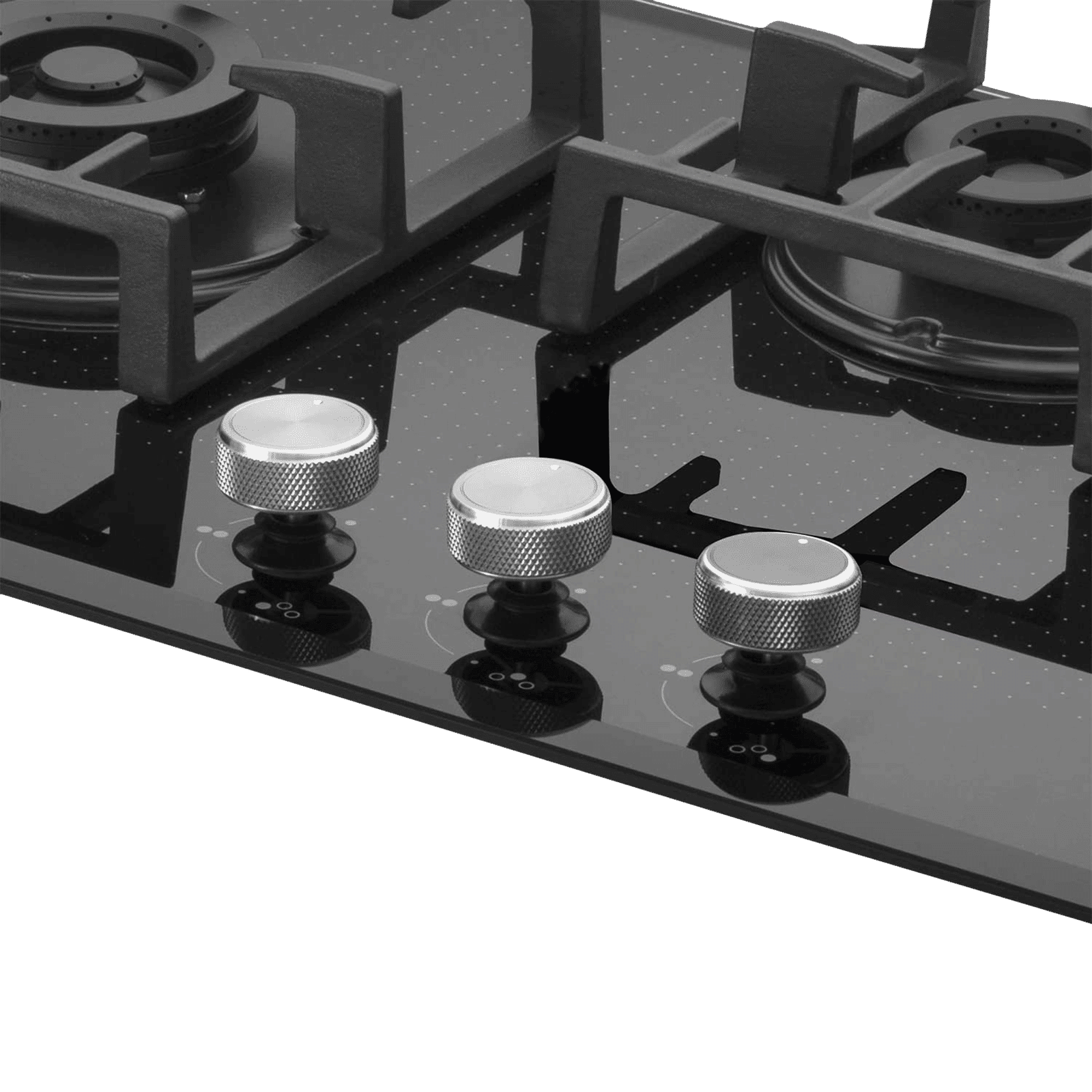 KAFF Milano-X Tempered Glass Top 3 Burner Automatic Electric Hob (Heavy Duty Cast Iron Pan Support, Black) KAFF Milano-X Tempered Glass Top 3 Burner Automatic Electric Hob (Heavy Duty Cast Iron Pan Support, Black)_4