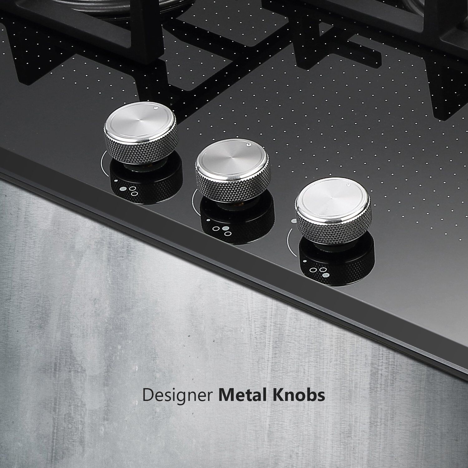 KAFF Milano-X Tempered Glass Top 3 Burner Automatic Electric Hob (Heavy Duty Cast Iron Pan Support, Black) KAFF Milano-X Tempered Glass Top 3 Burner Automatic Electric Hob (Heavy Duty Cast Iron Pan Support, Black)_8