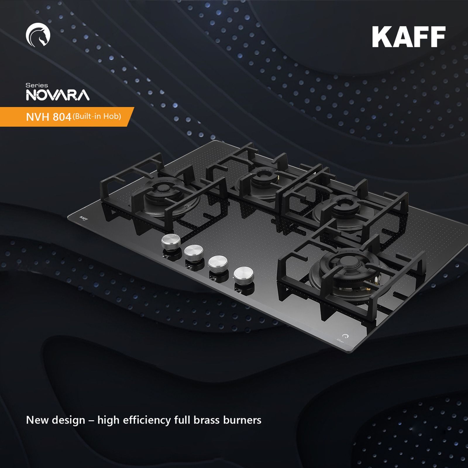 KAFF Novara Tempered Glass Top 4 Burner Automatic Electric Hob (Heavy Duty Cast Iron Pan Support, Black)_12