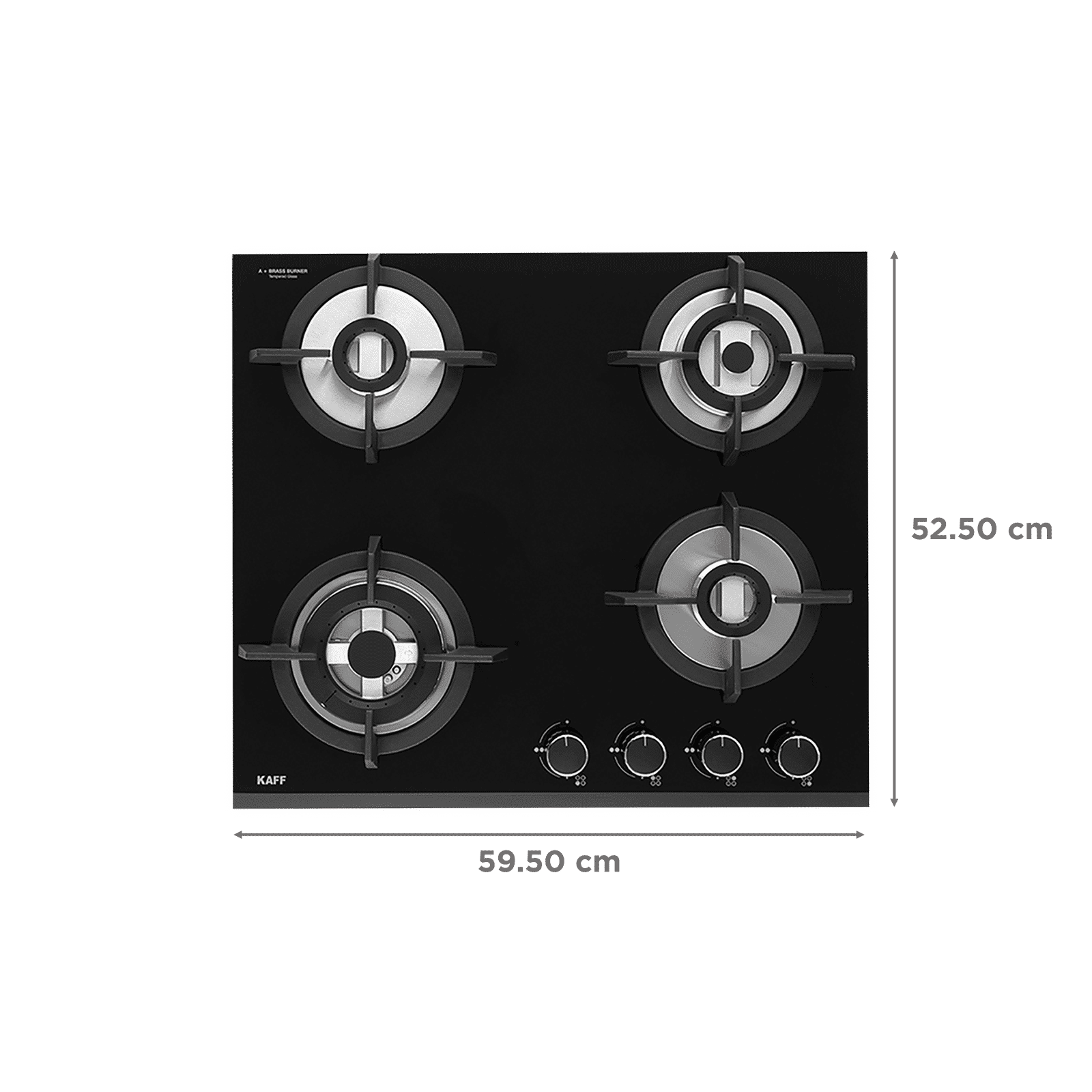 KAFF KH60 BR4 Tempered Glass Top 4 Burner Automatic Electric Hob (Heavy Duty Cast Iron Pan Support, Black) KAFF KH60 BR4 Tempered Glass Top 4 Burner Automatic Electric Hob (Heavy Duty Cast Iron Pan Support, Black)_2