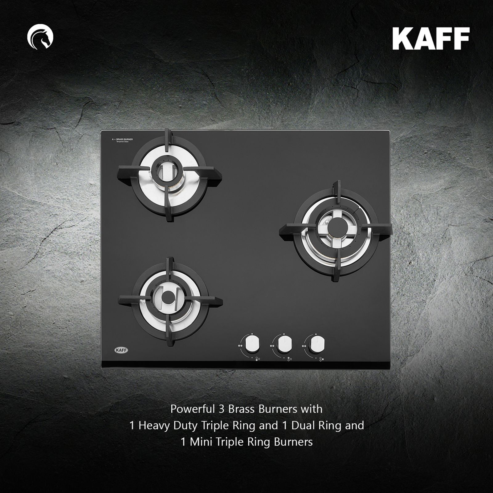 KAFF KH 60 BR 31 Tempered Glass Top 3 Burner Automatic Electric Hob (Heavy Duty Cast Iron Pan Support, Black)_12
