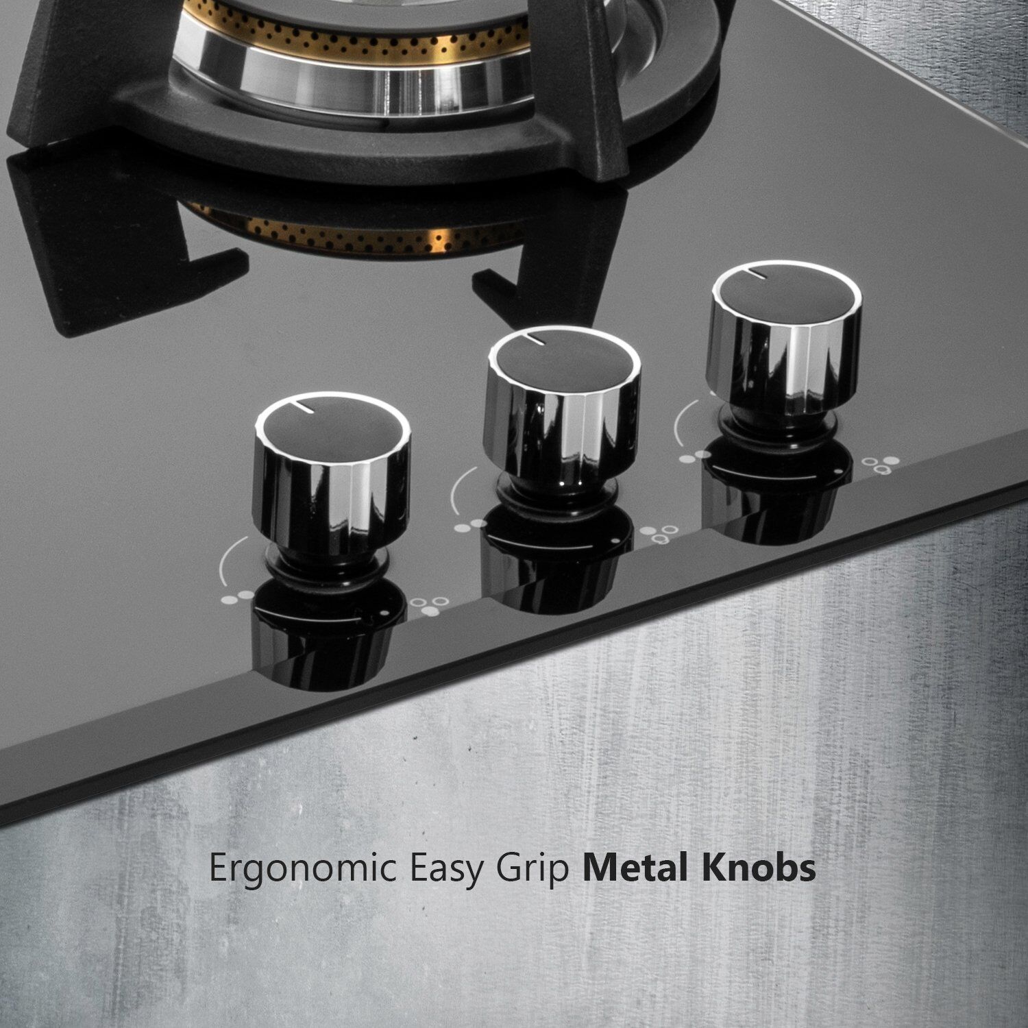 KAFF KH 60 BR 31 Tempered Glass Top 3 Burner Automatic Electric Hob (Heavy Duty Cast Iron Pan Support, Black)_9