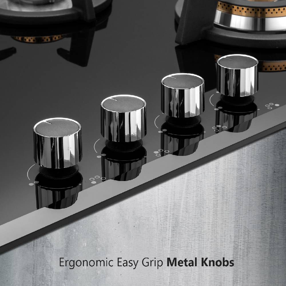 KAFF KH 78 BR 47 Tempered Glass Top 4 Burner Automatic Electric Hob (Heavy Duty Cast Iron Pan Support, Black)_13