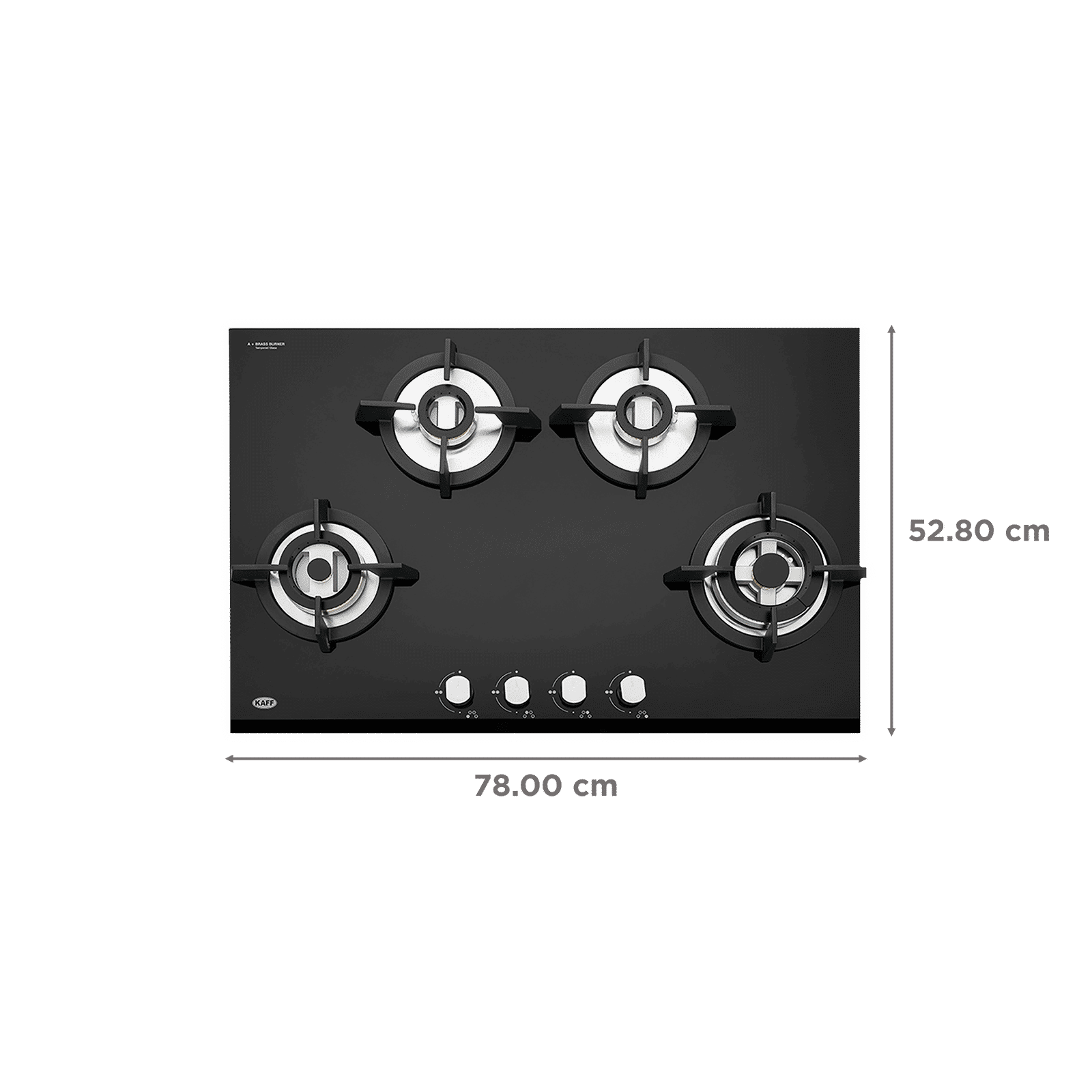 KAFF KH 78 BR 47 Tempered Glass Top 4 Burner Automatic Electric Hob (Heavy Duty Cast Iron Pan Support, Black)_2