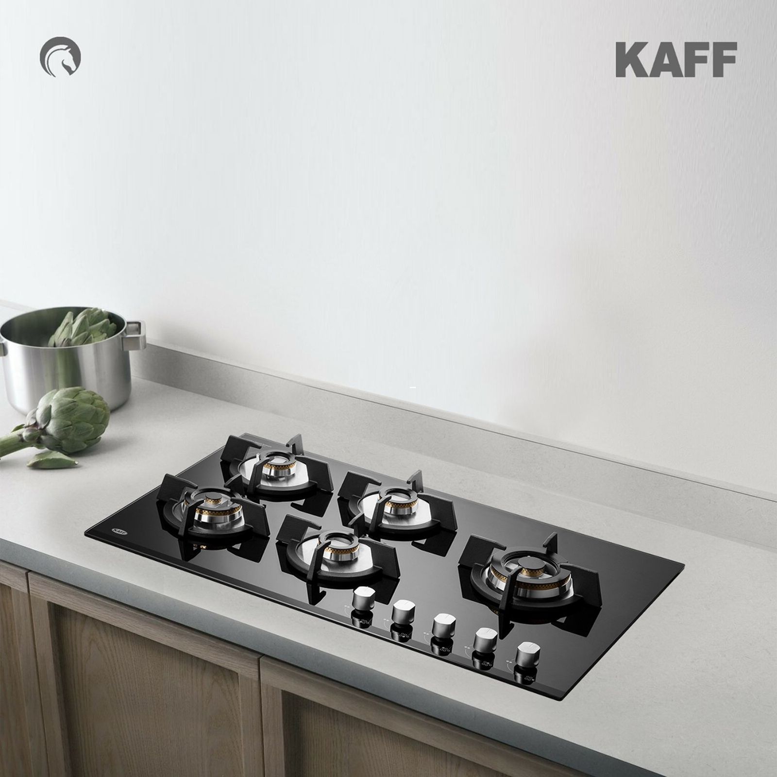 KAFF KH 86 BR 53 Tempered Glass Top 5 Burner Automatic Electric Hob (Heavy Duty Cast Iron Pan Support, Black)_12