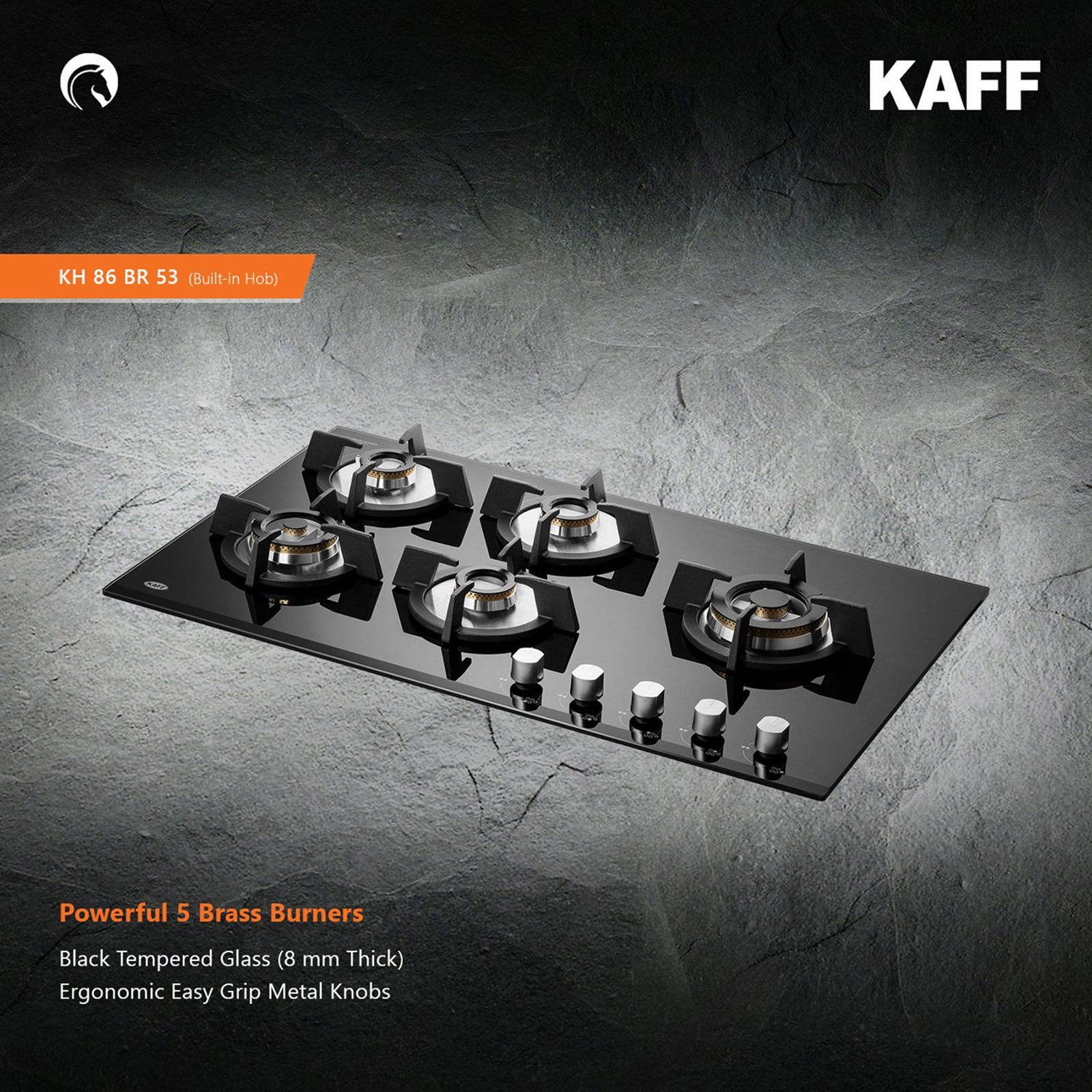 KAFF KH 86 BR 53 Tempered Glass Top 5 Burner Automatic Electric Hob (Heavy Duty Cast Iron Pan Support, Black)_14