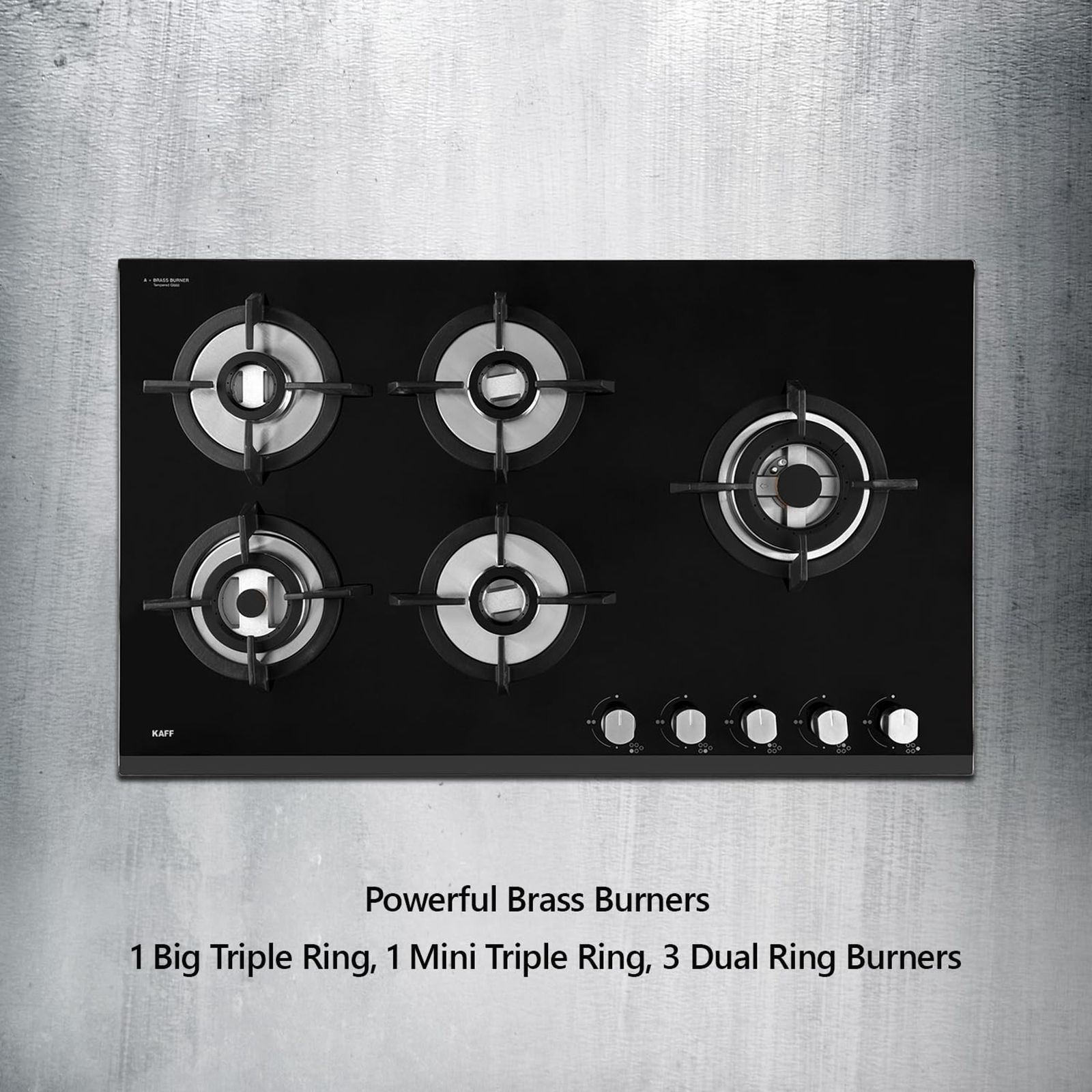 KAFF KH 86 BR 53 Tempered Glass Top 5 Burner Automatic Electric Hob (Heavy Duty Cast Iron Pan Support, Black)_19