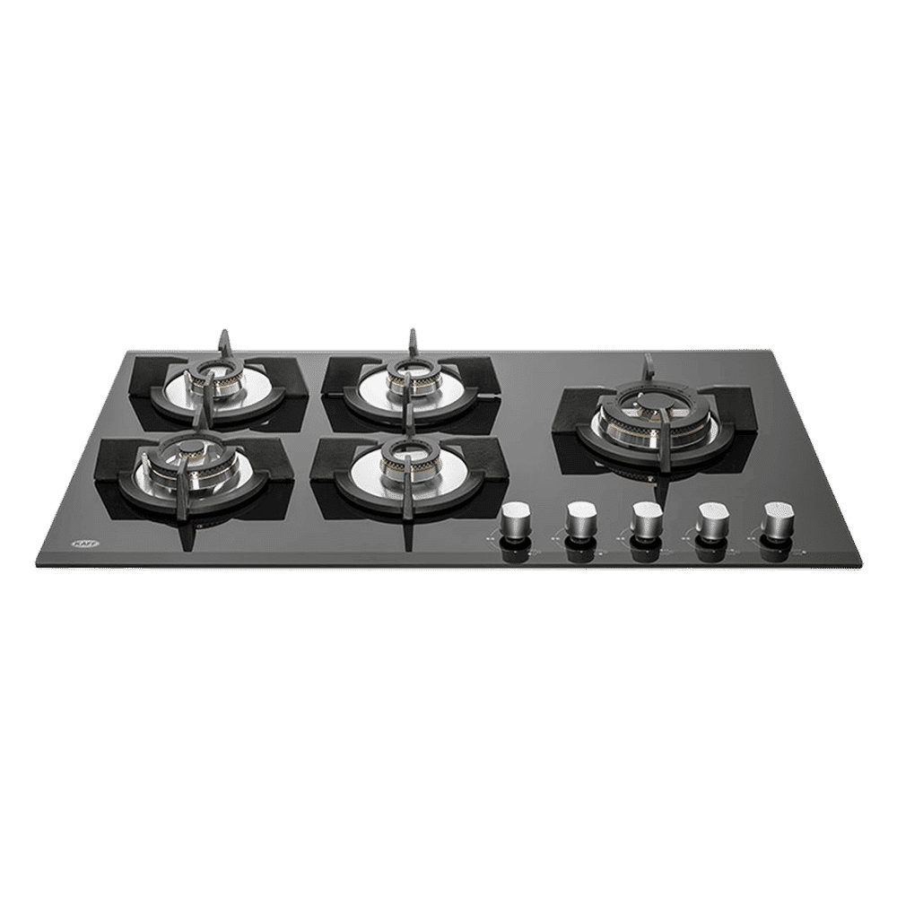 KAFF KH 86 BR 53 Tempered Glass Top 5 Burner Automatic Electric Hob (Heavy Duty Cast Iron Pan Support, Black)_20