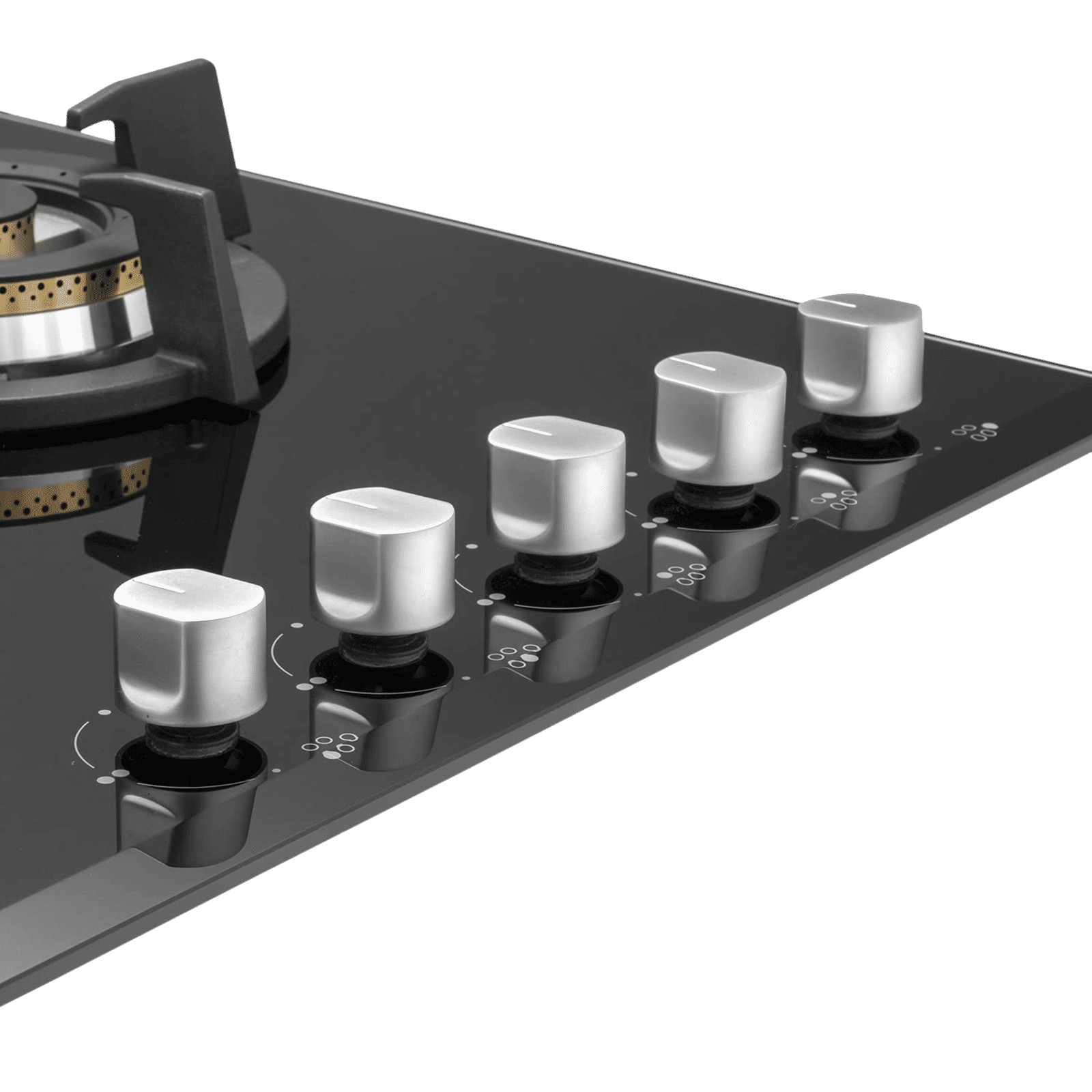 KAFF KH 86 BR 53 Tempered Glass Top 5 Burner Automatic Electric Hob (Heavy Duty Cast Iron Pan Support, Black)_5