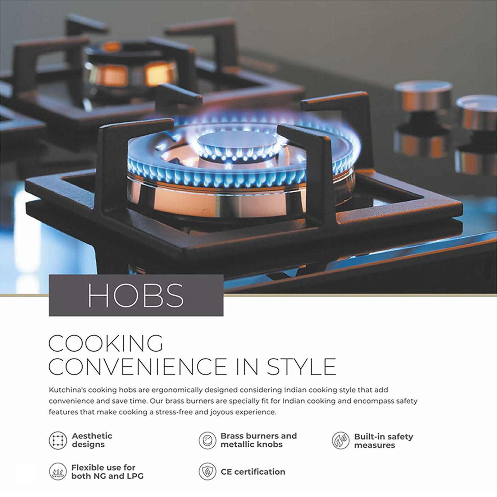 Kutchina Marica 4BS 90 DLX Toughened Glass Top 4 Burner Automatic Electric Hob (Aesthetic Designs, Black) Kutchina Marica 4BS 90 DLX Toughened Glass Top 4 Burner Automatic Electric Hob (Aesthetic Designs, Black)_6