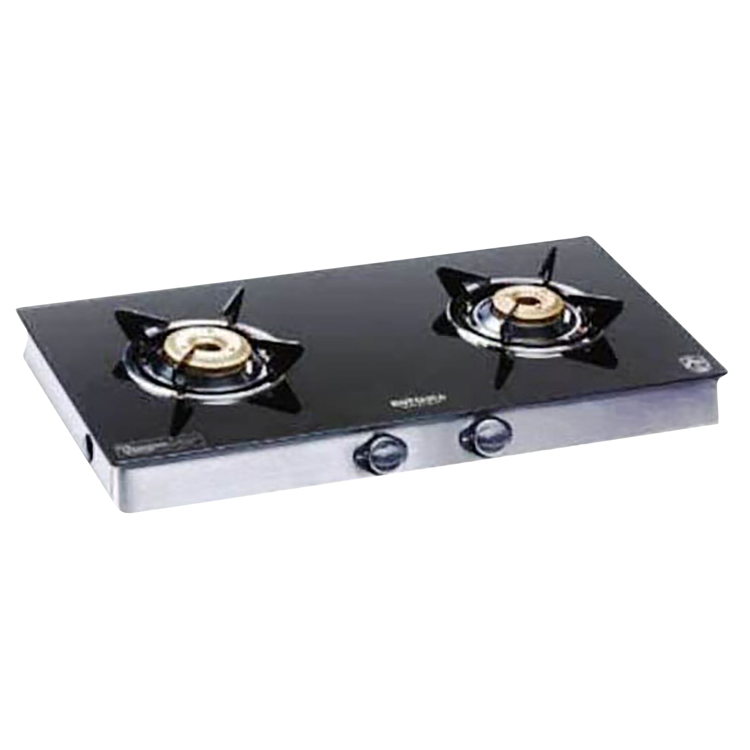 Kutchina Inferno Excel 2B Tempered Glass Top 2 Burner Automatic Gas Stove (Euro Coated Thick Pan Support, Black)_1