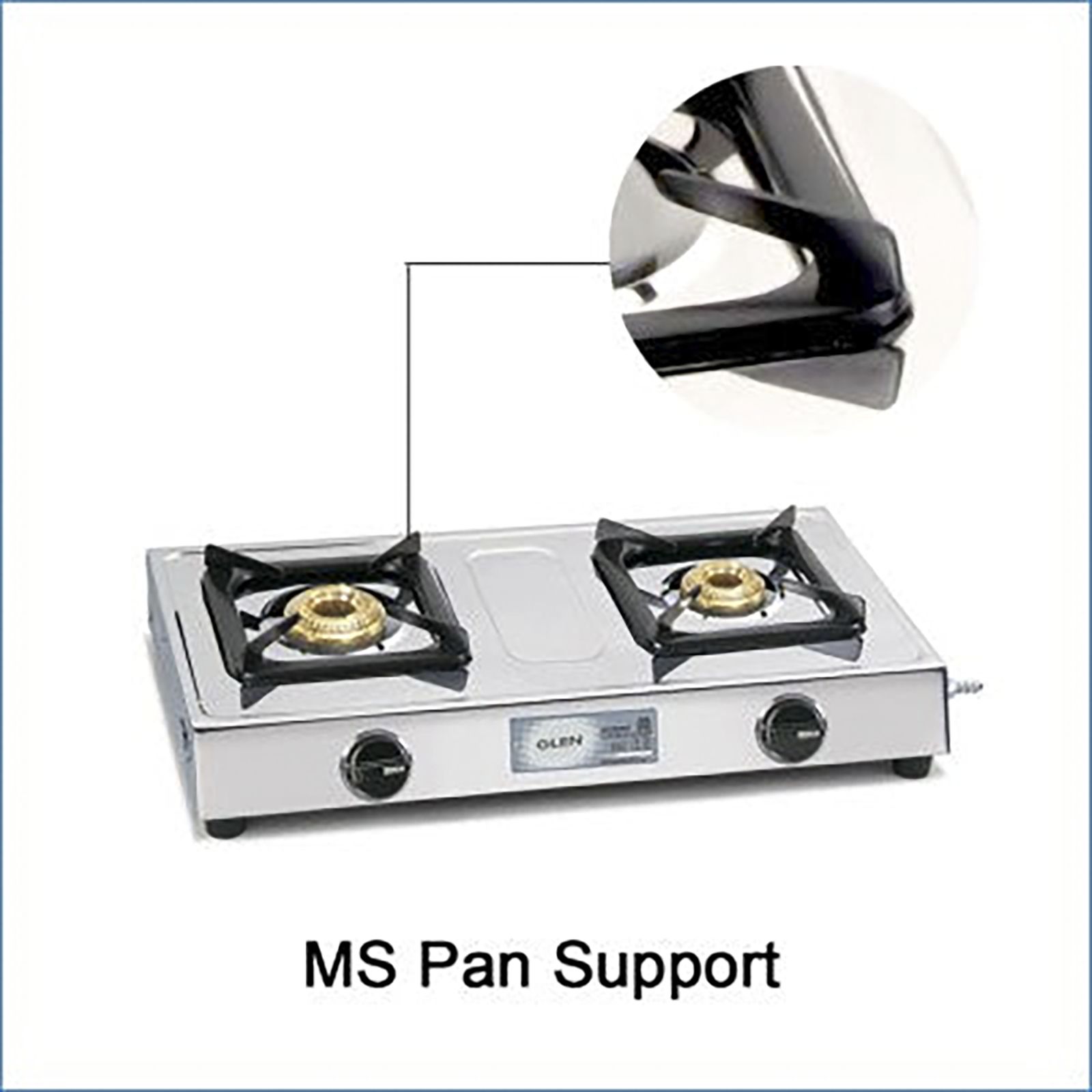 Glen 1020 SS BB 2 Burner Manual Gas Stove (Straight Nozzle, Silver)_8