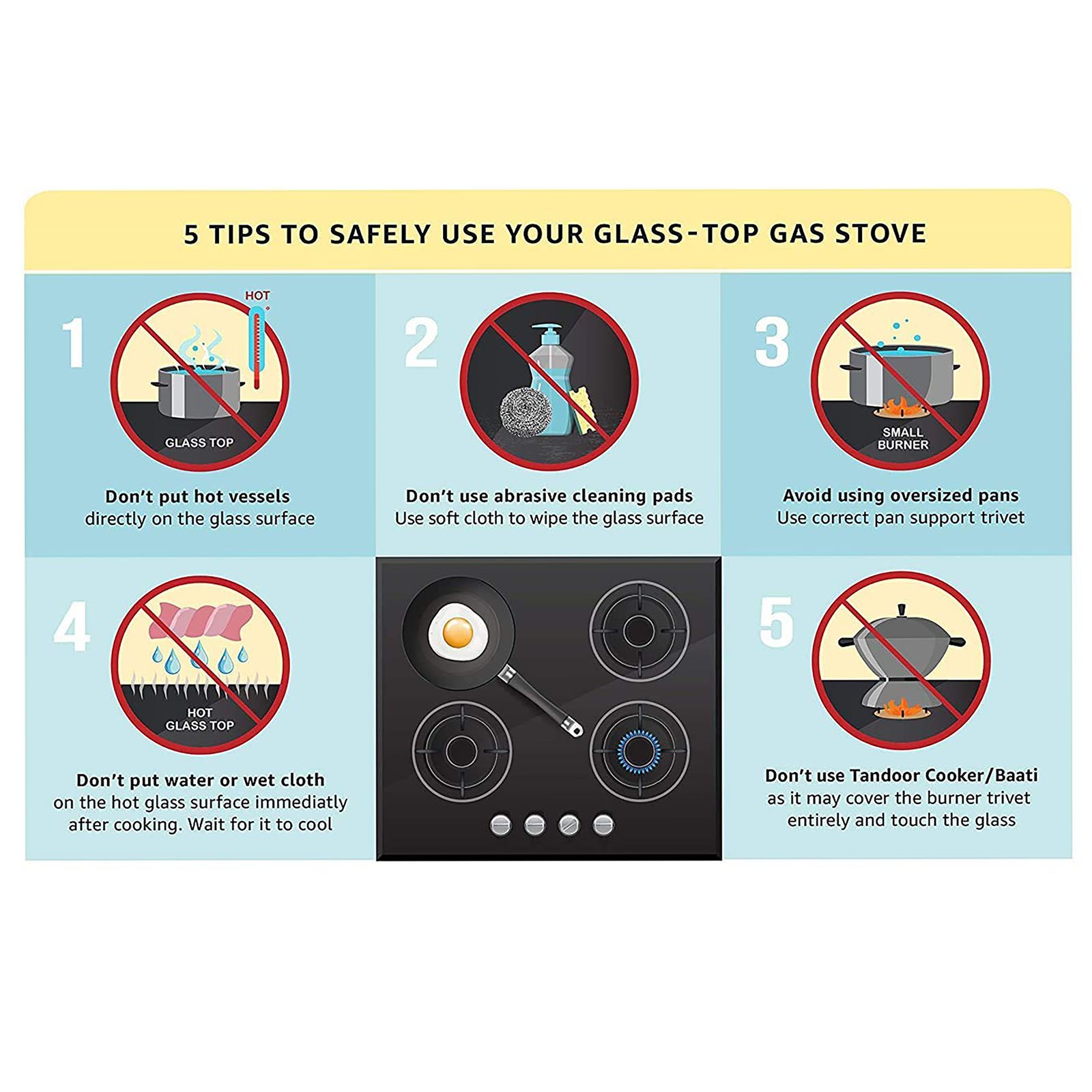 BAJAJ 3BR GP6 Toughened Glass Top 3 Burner Manual Gas Stove (Stainless Steel Drip Tray, Black) BAJAJ 3BR GP6 Toughened Glass Top 3 Burner Manual Gas Stove (Stainless Steel Drip Tray, Black)_6