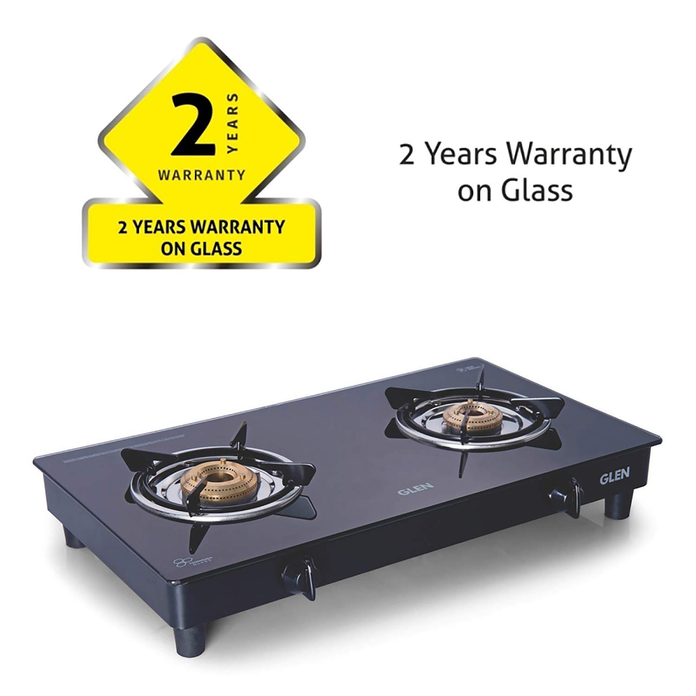Glen 1020 GT XL BB BL Toughened Glass Top 2 Burner Manual Gas Stove (Scratch & Stain Resistant, Black)_7